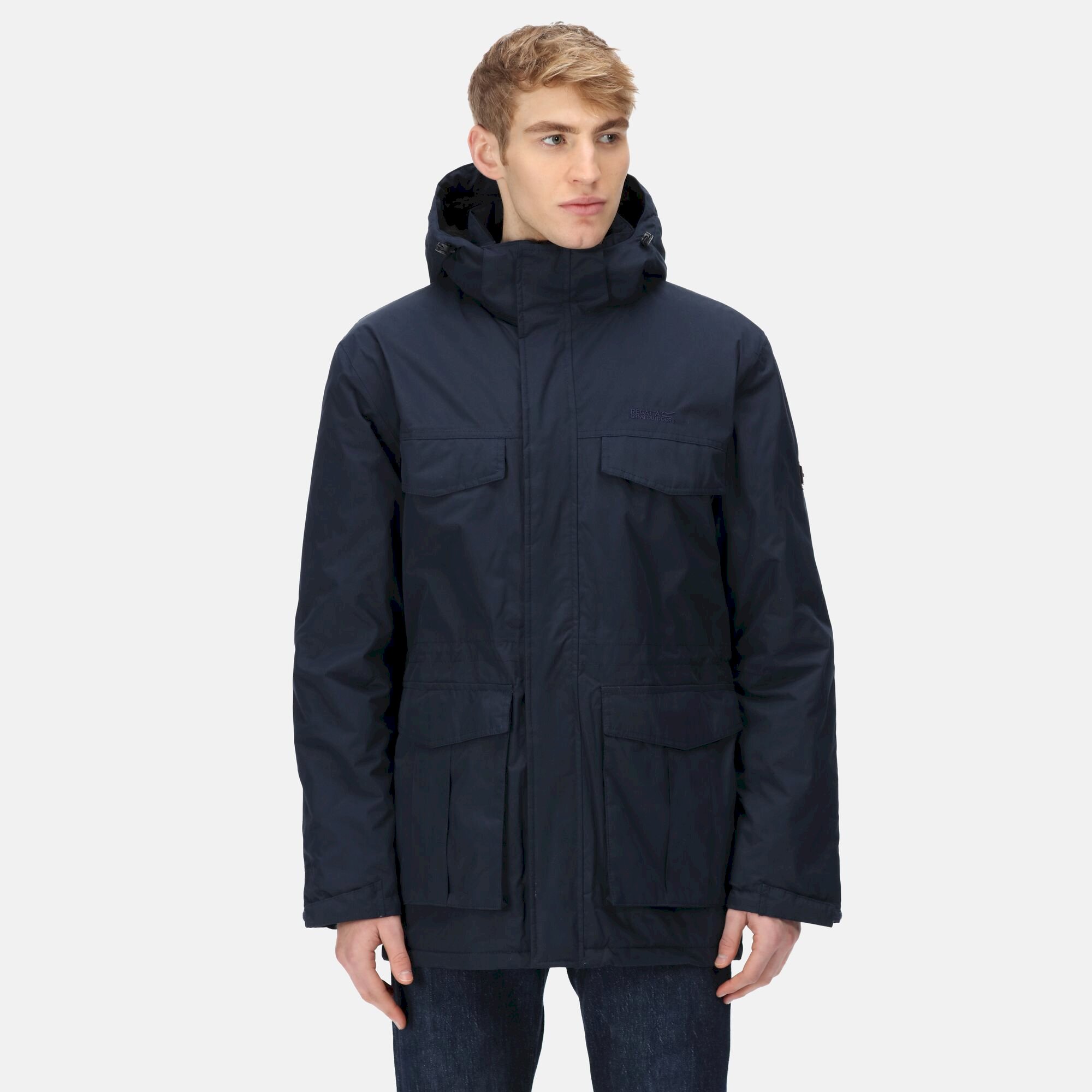 Men's Palben Waterproof Insulated Parka Jacket | Navy Black