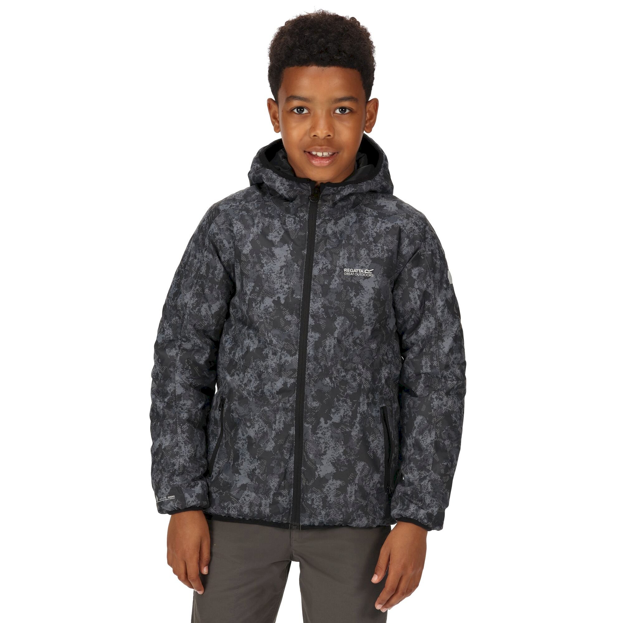 Kids' Volcanics VI Waterproof Jacket | Dark Grey Print