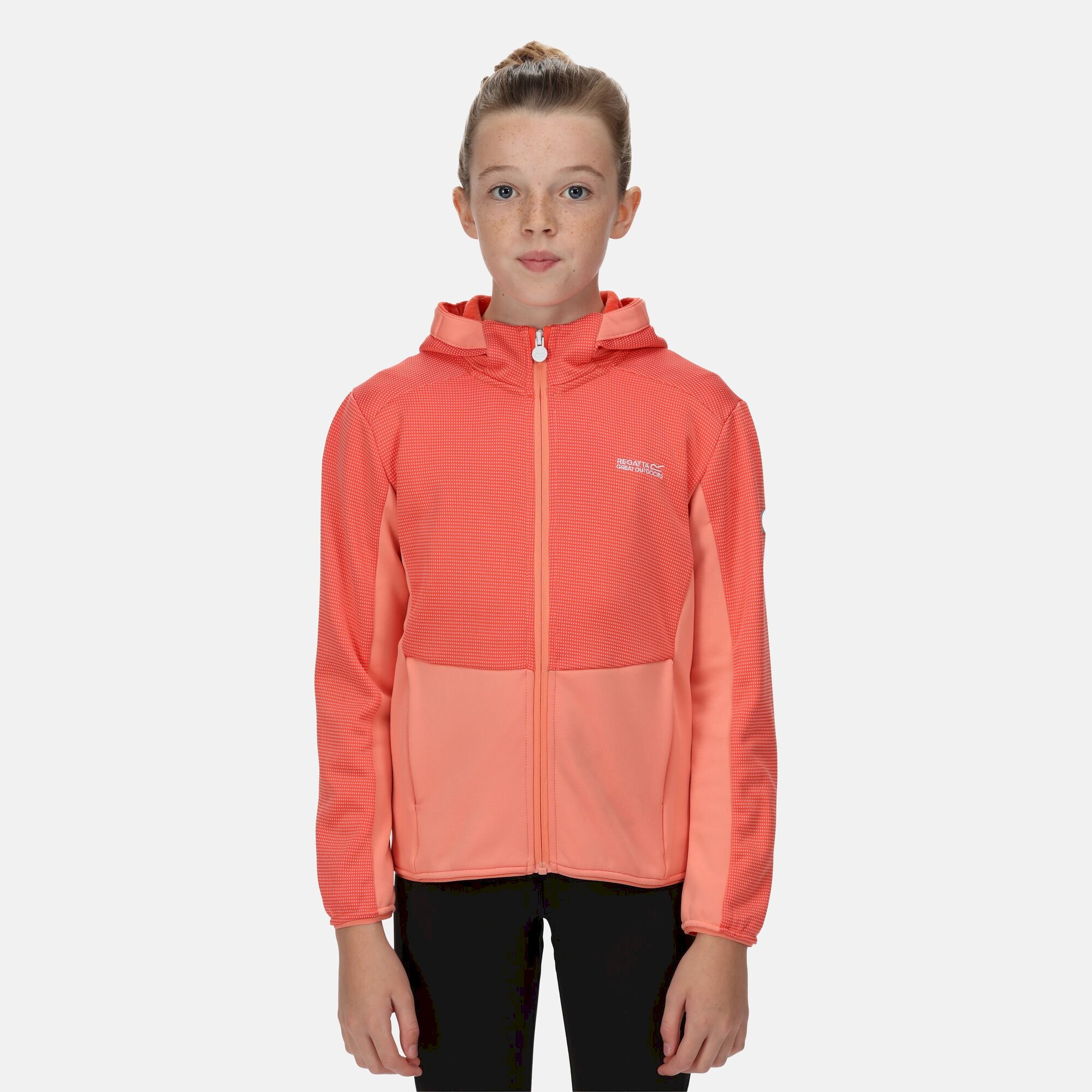 Kids' Highton Full Zip Fleece | Neon Peach Fusion Coral