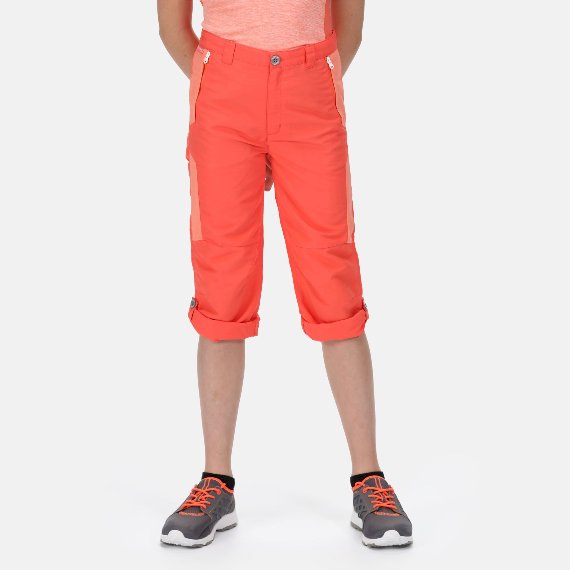 Kids' Sorcer V Mountain Walking Trousers | Neon Peach Fusion Coral