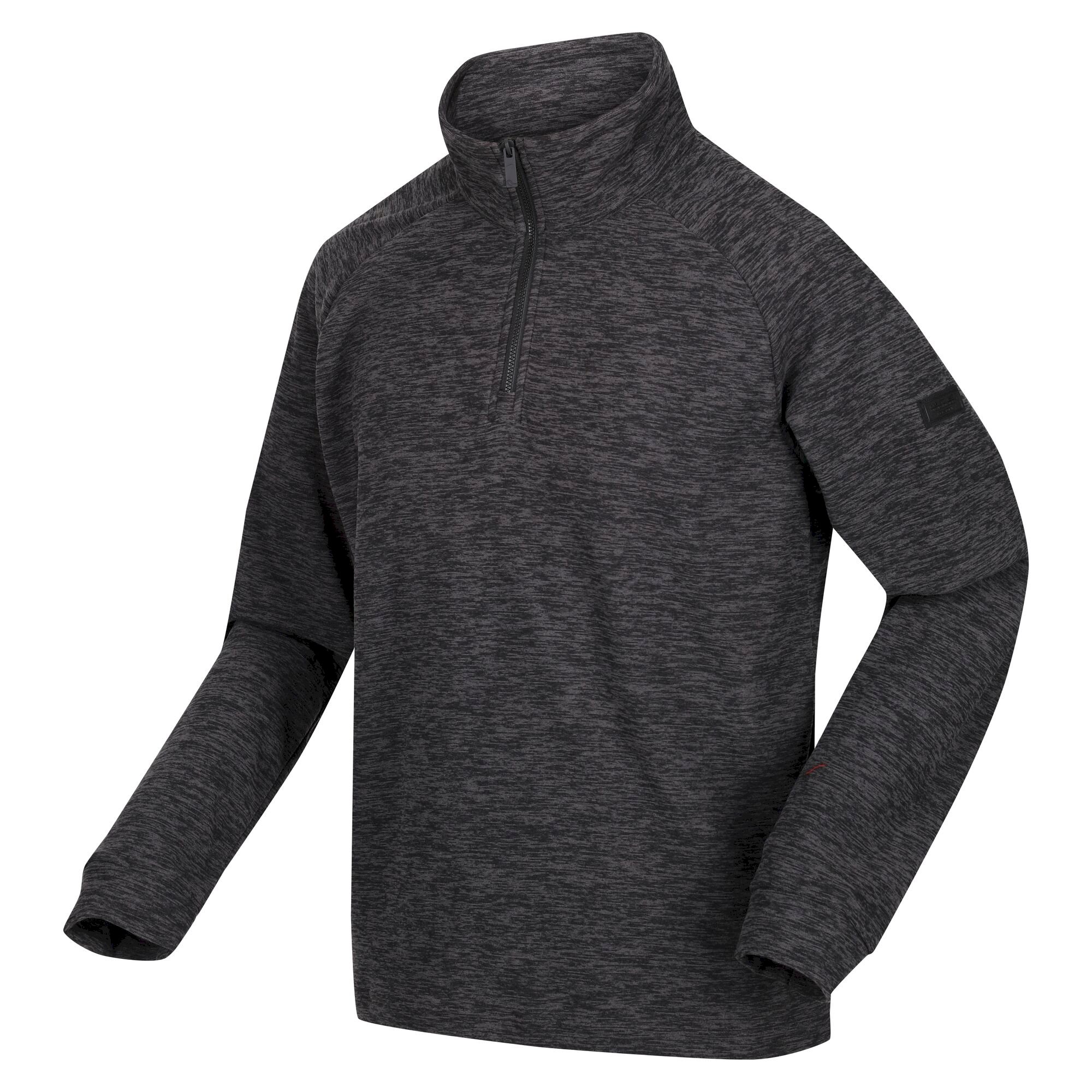 Men's Eithan Quarter Zip Fleece | Black Dark Grey Marl