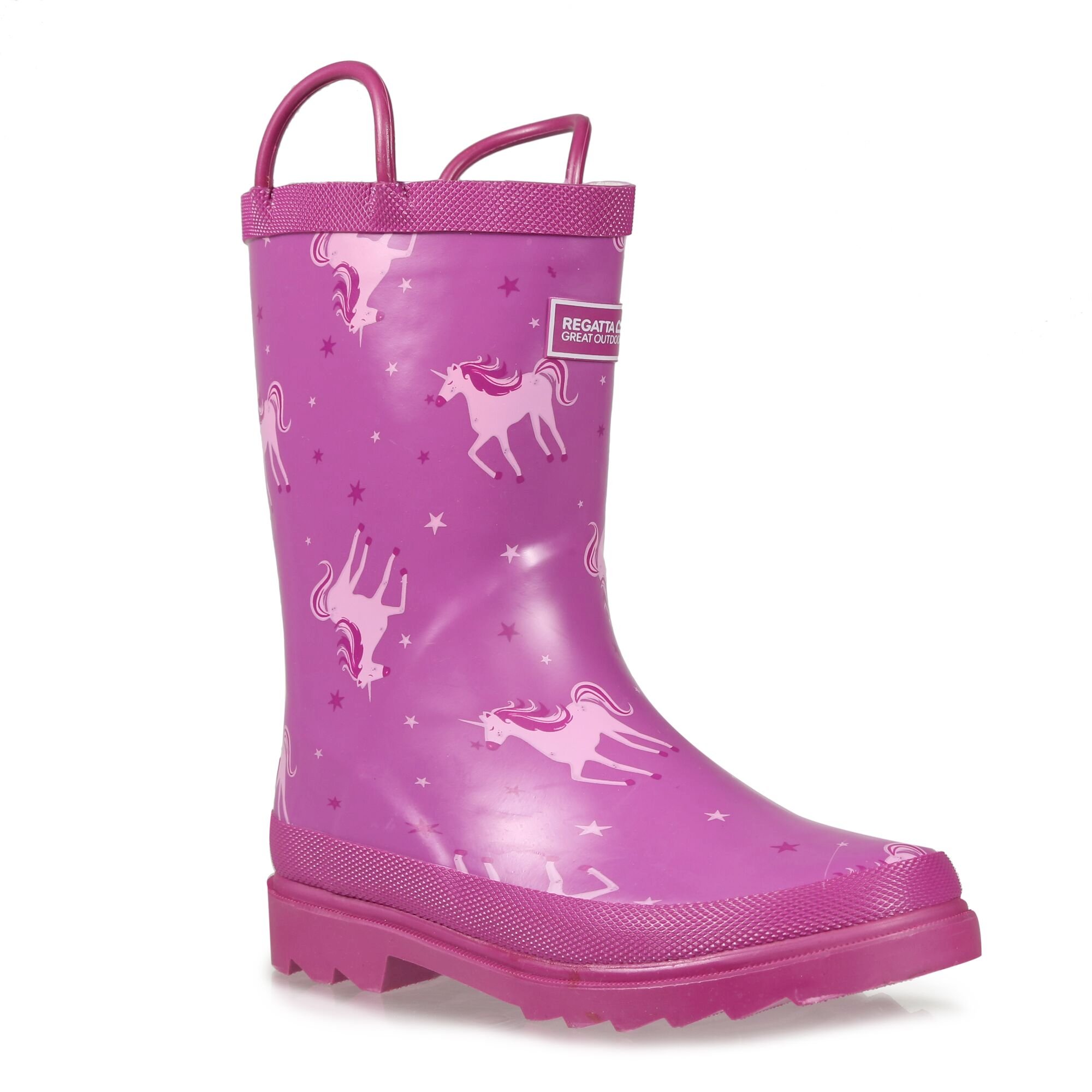 Kids Minnow Printed Wellies | Unicorn Radiant Orchid