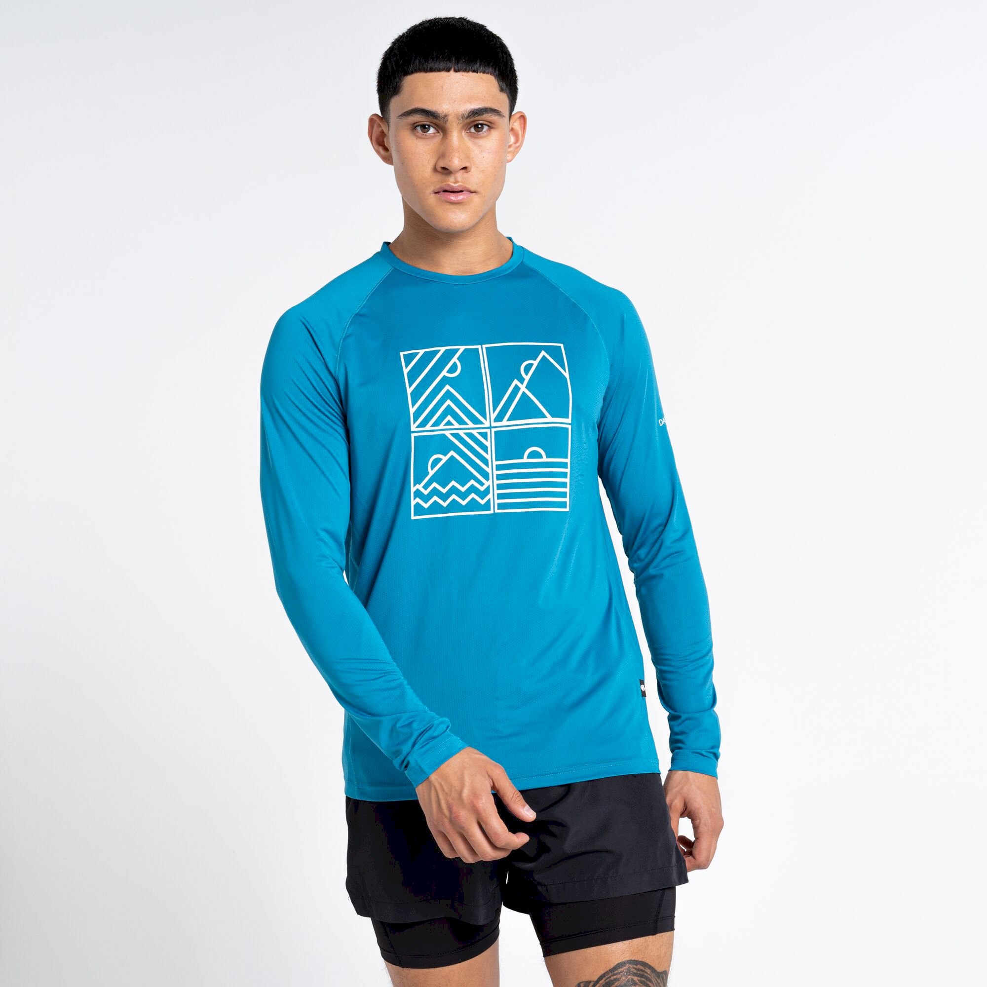 Dare 2b - Men's Righteous II Recycled Long Sleeved Tee | Fjord Blue