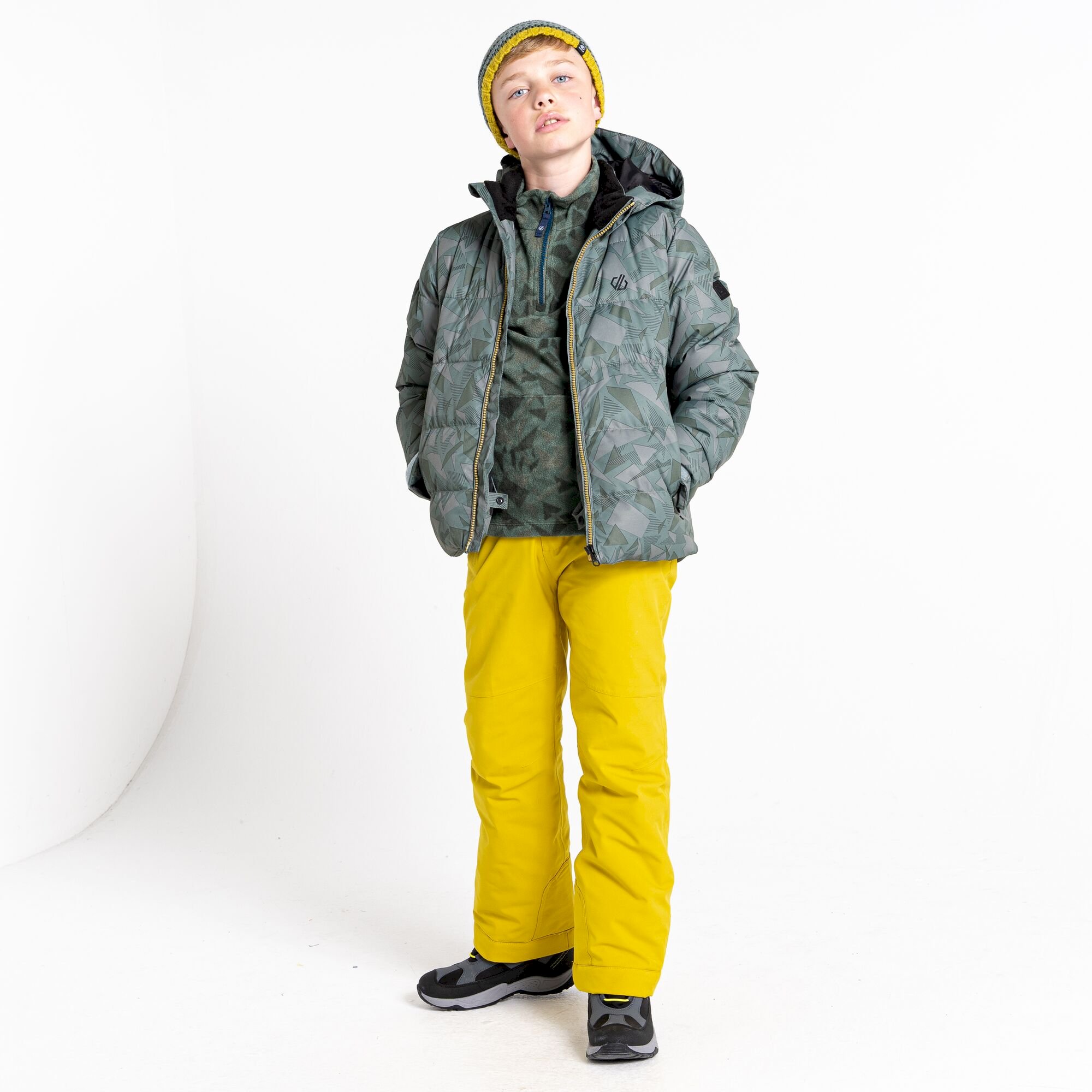 Dare 2b - Boys' About Ski Jacket | Green Geo Print