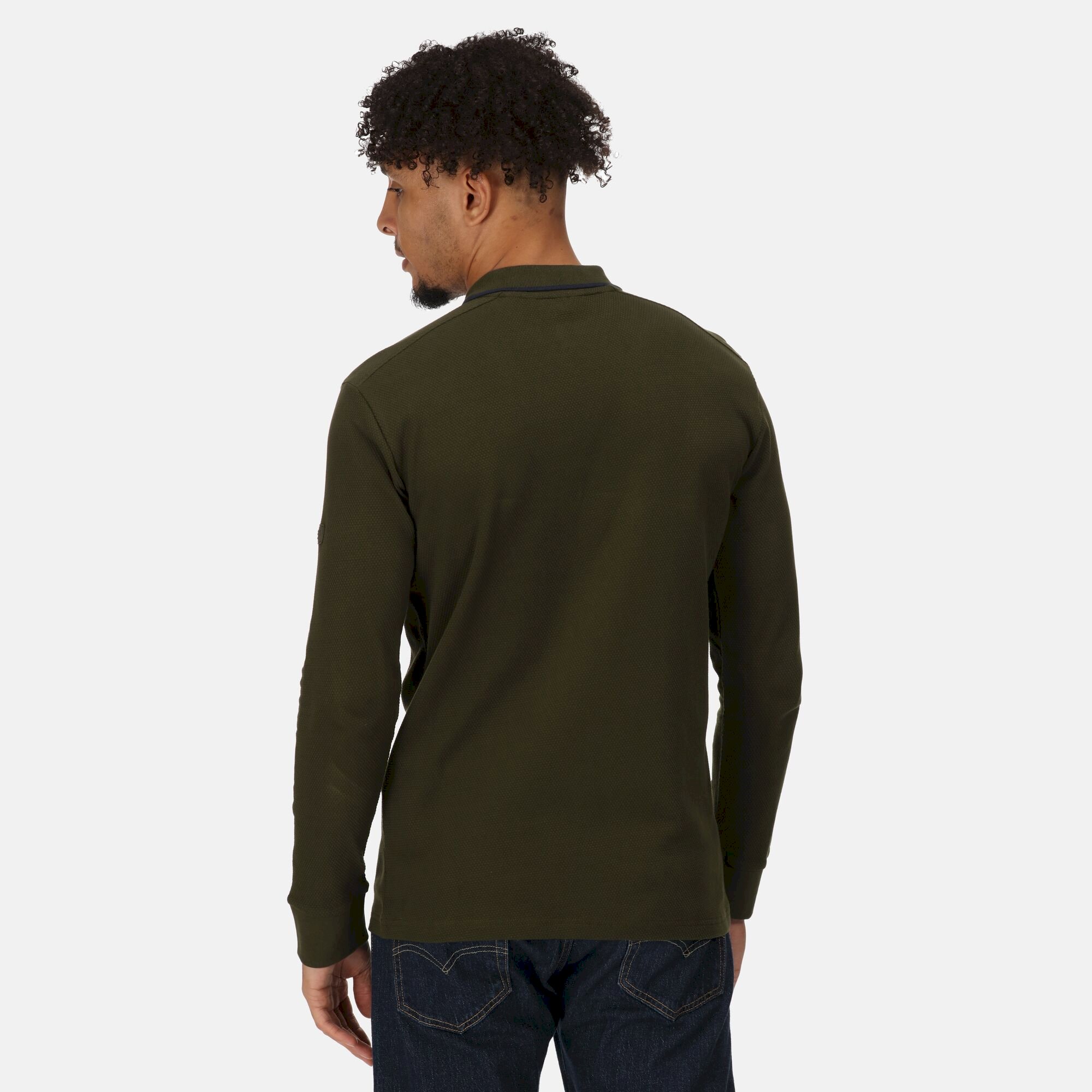 Men's Leaonzo Long Sleeved Polo Shirt | Dark Khaki