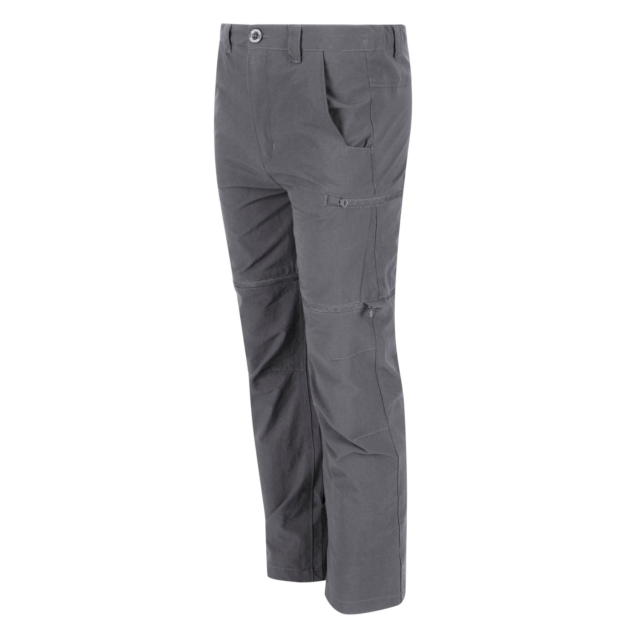 Kids' Highton Stretch Zip Off Walking Trousers | Seal Grey