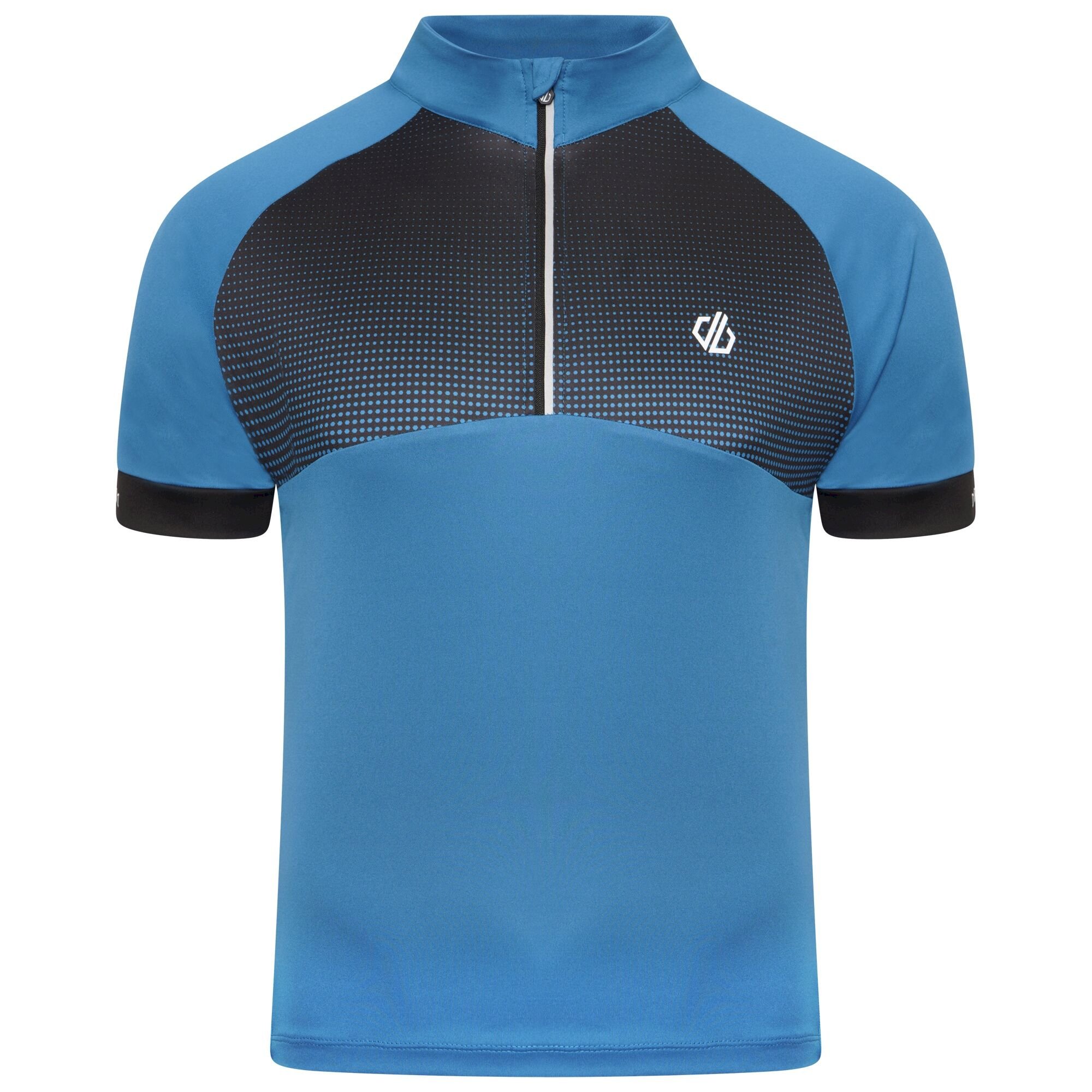 Dare 2b - Men's Stay The Course Half Zip Cycling Jersey | Petrol Blue Black Gradient