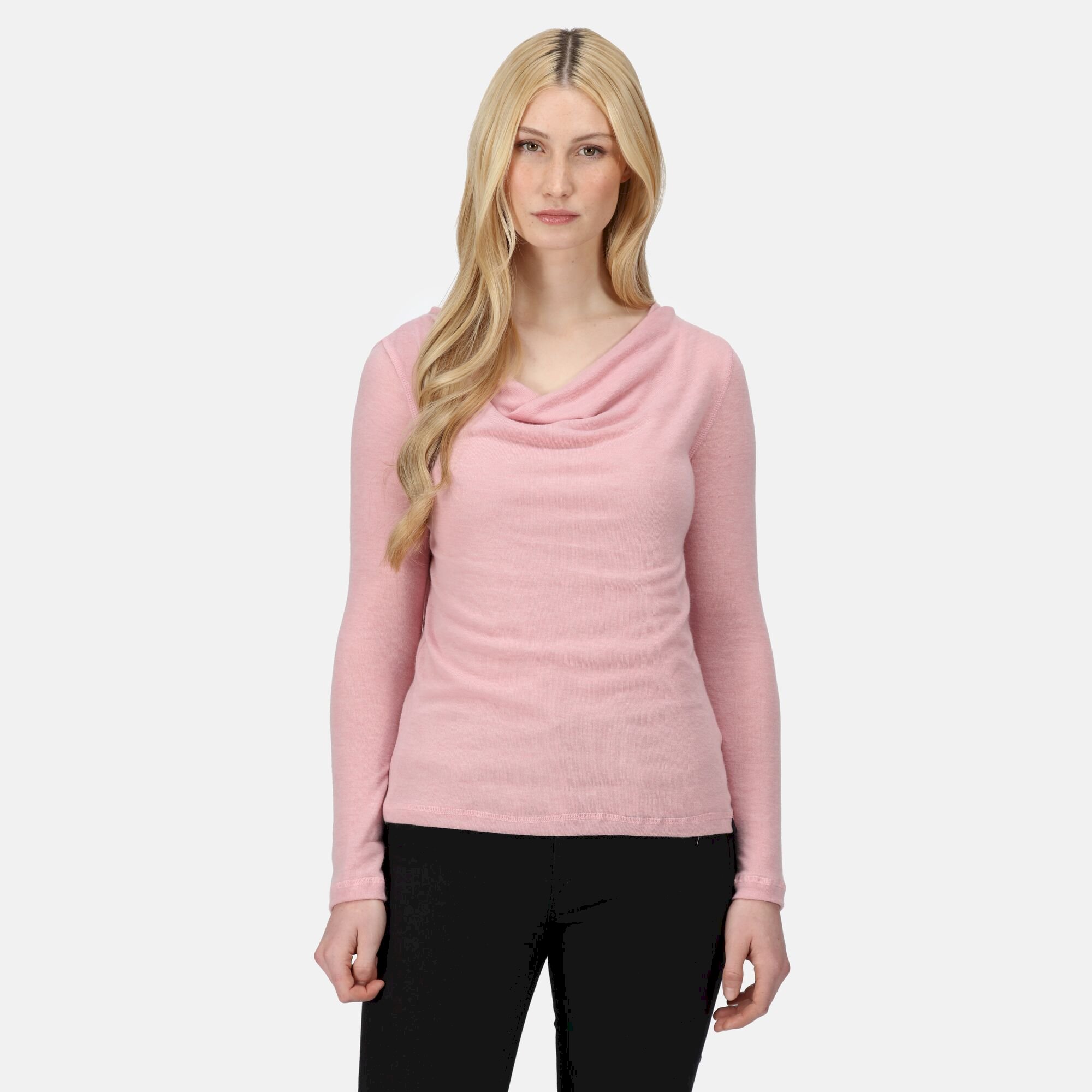 Women's Frayda Cowl Neck Top | Powder Pink