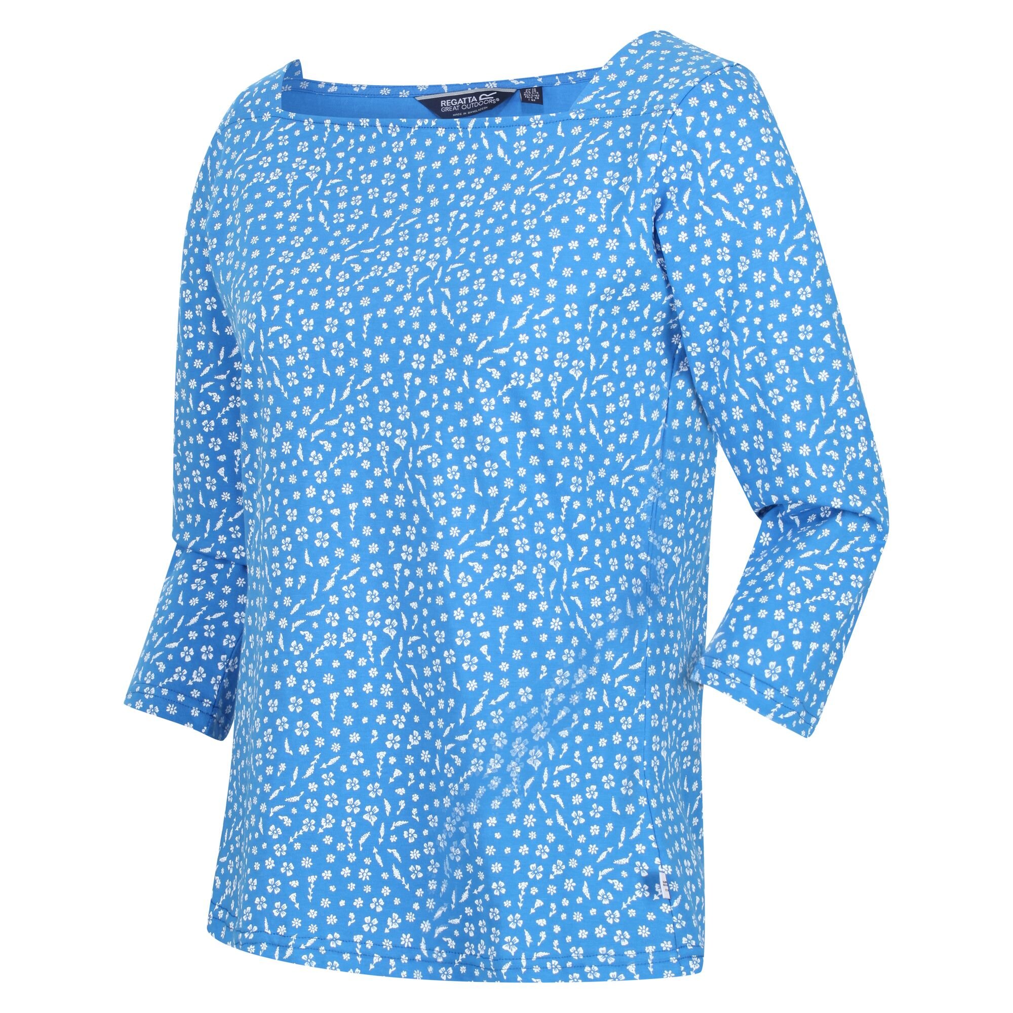 Women's Polexia Square Neck Top | Sonic Blue Ditsy