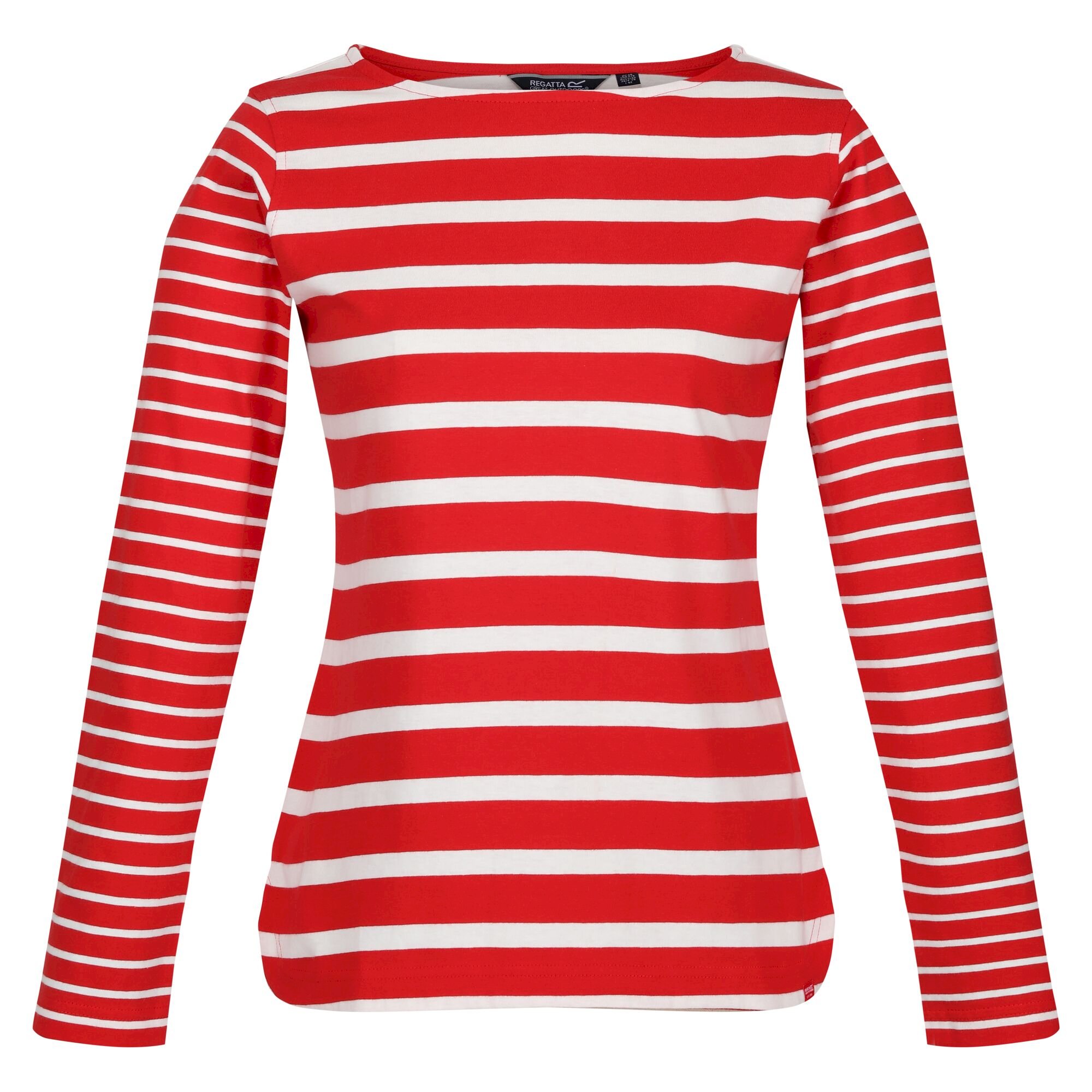 Women's Farida Striped T-Shirt | Code Red Snow White
