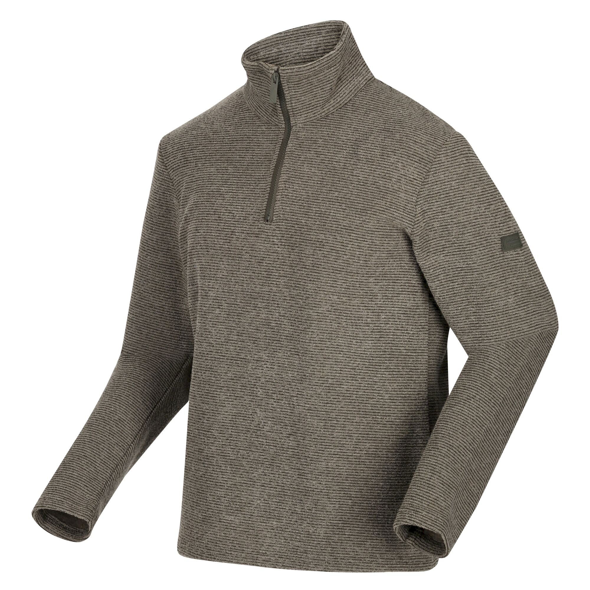 Men's Edley Half Zip Fleece | Dark Khaki Linear