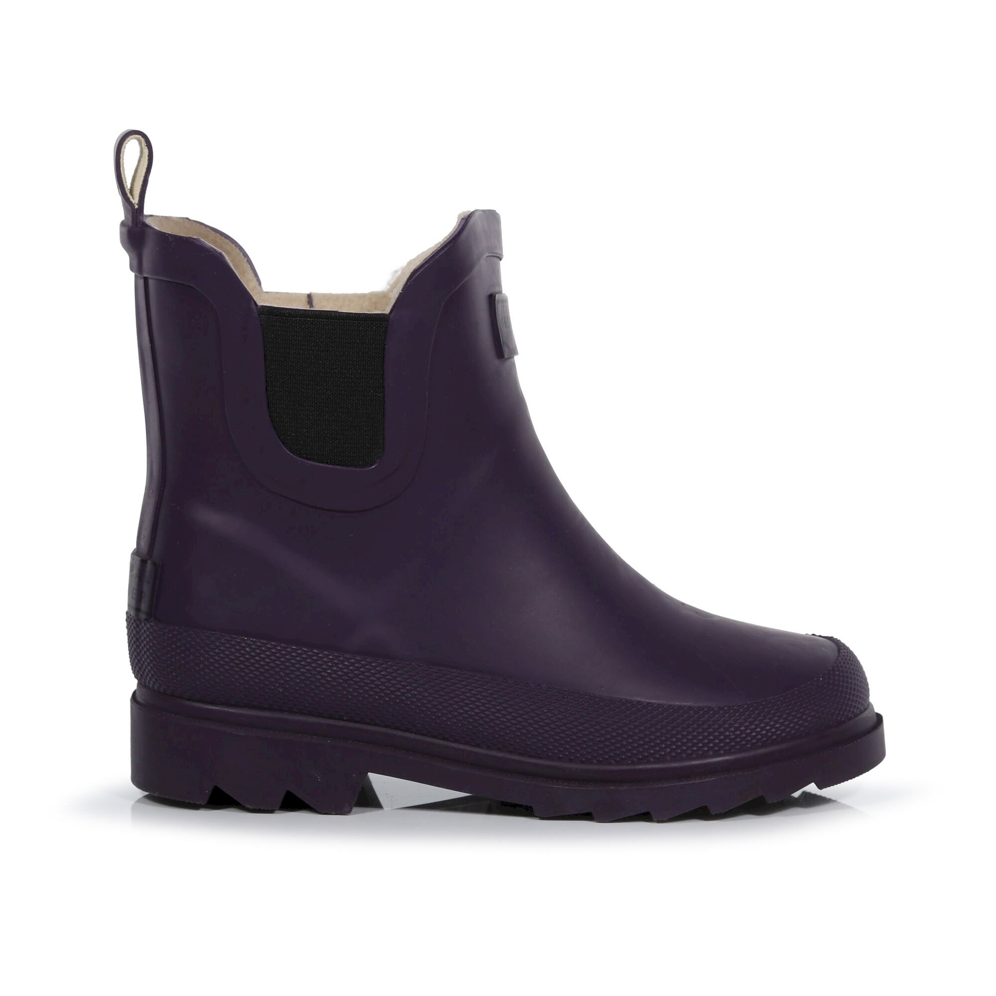 Kids' Harper Cosy Ankle Wellies | Dark Aubergine Black