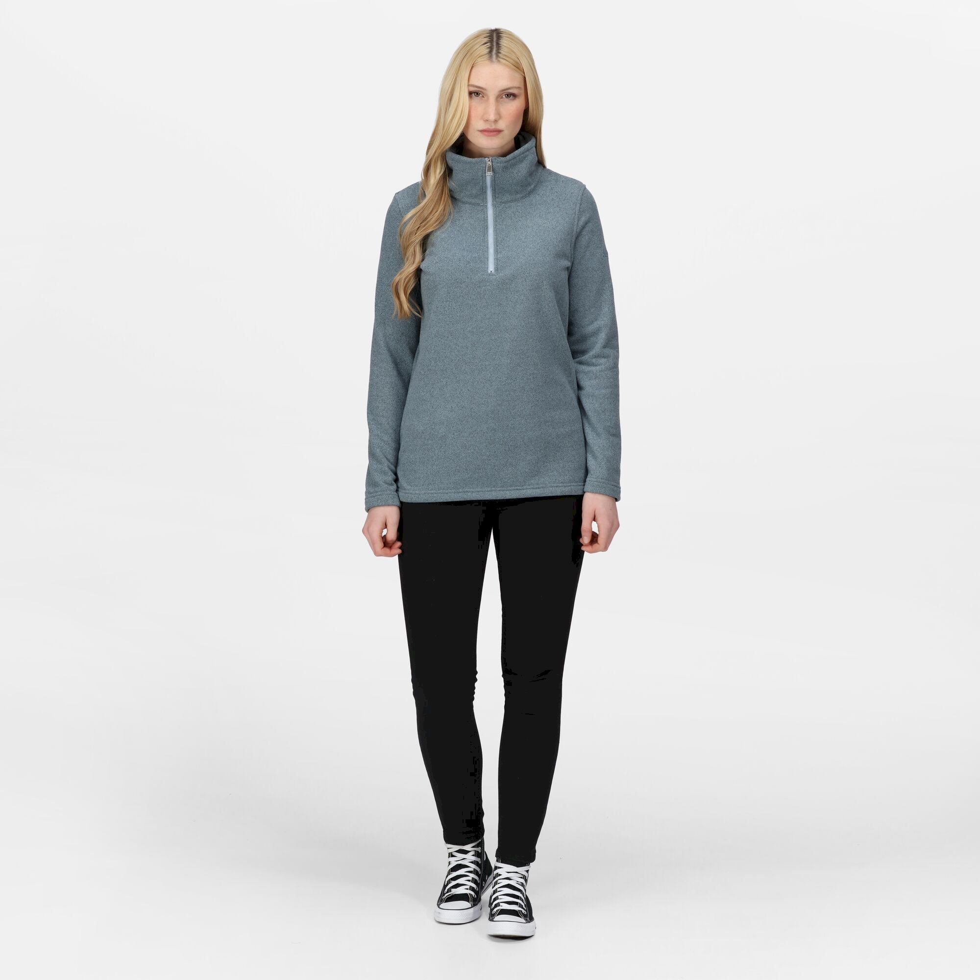 Women's Kizmit Half Zip Fleece | Ice Grey Two Tone