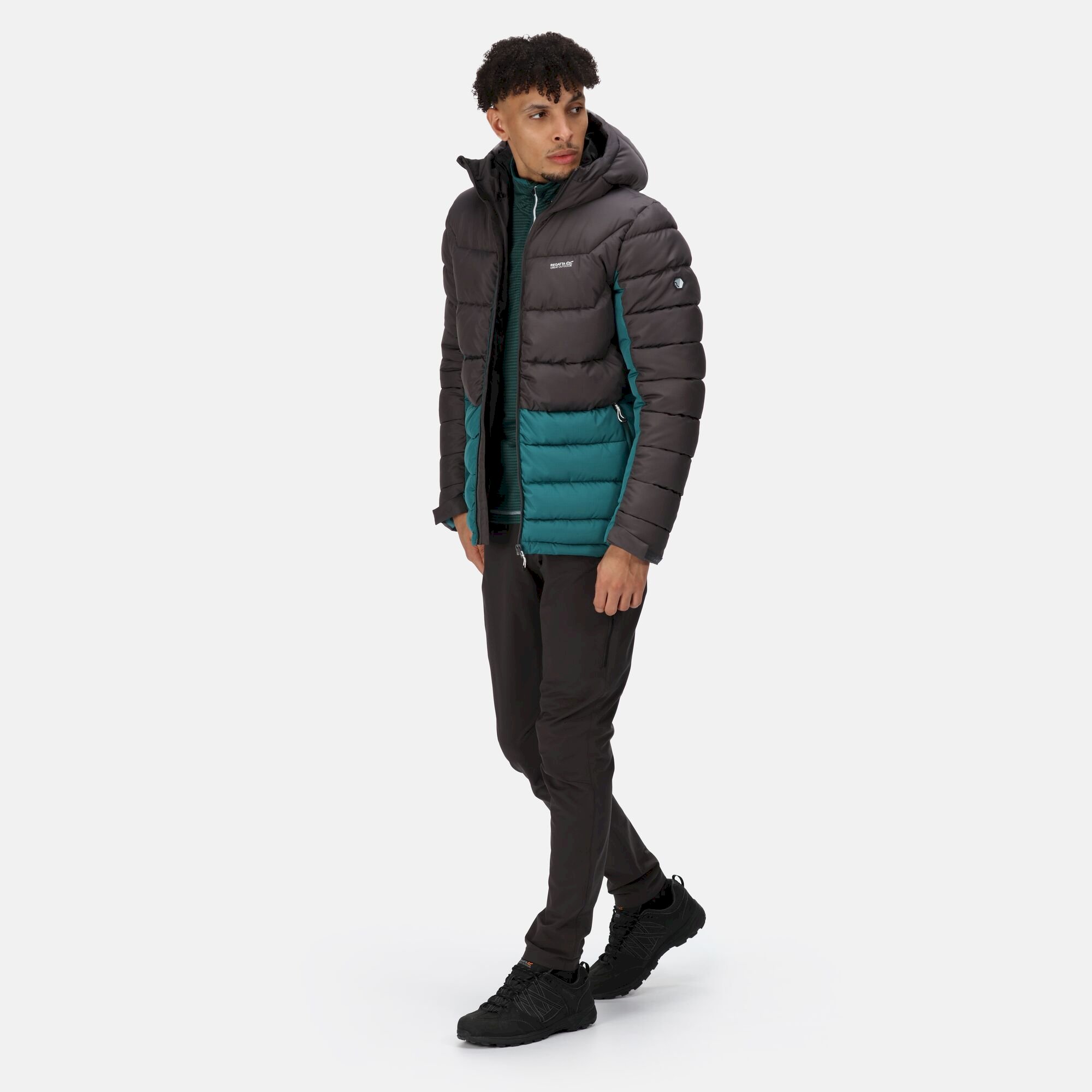 Men's Nevado VI Puffer Jacket | Dark Grey Pacific Green