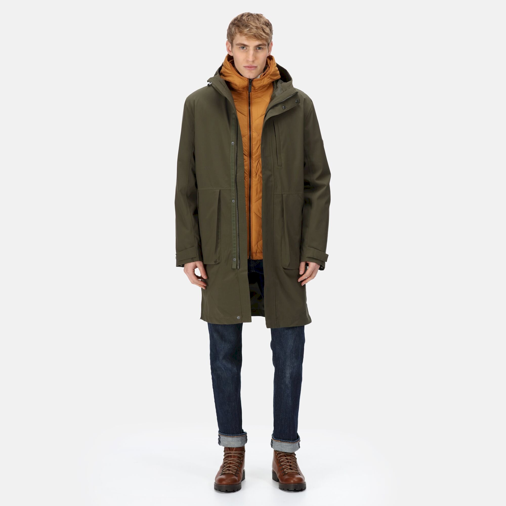 Freddie Flintoff Collection - Alessandro 3-In-1 Parka Jacket | Dark Khaki