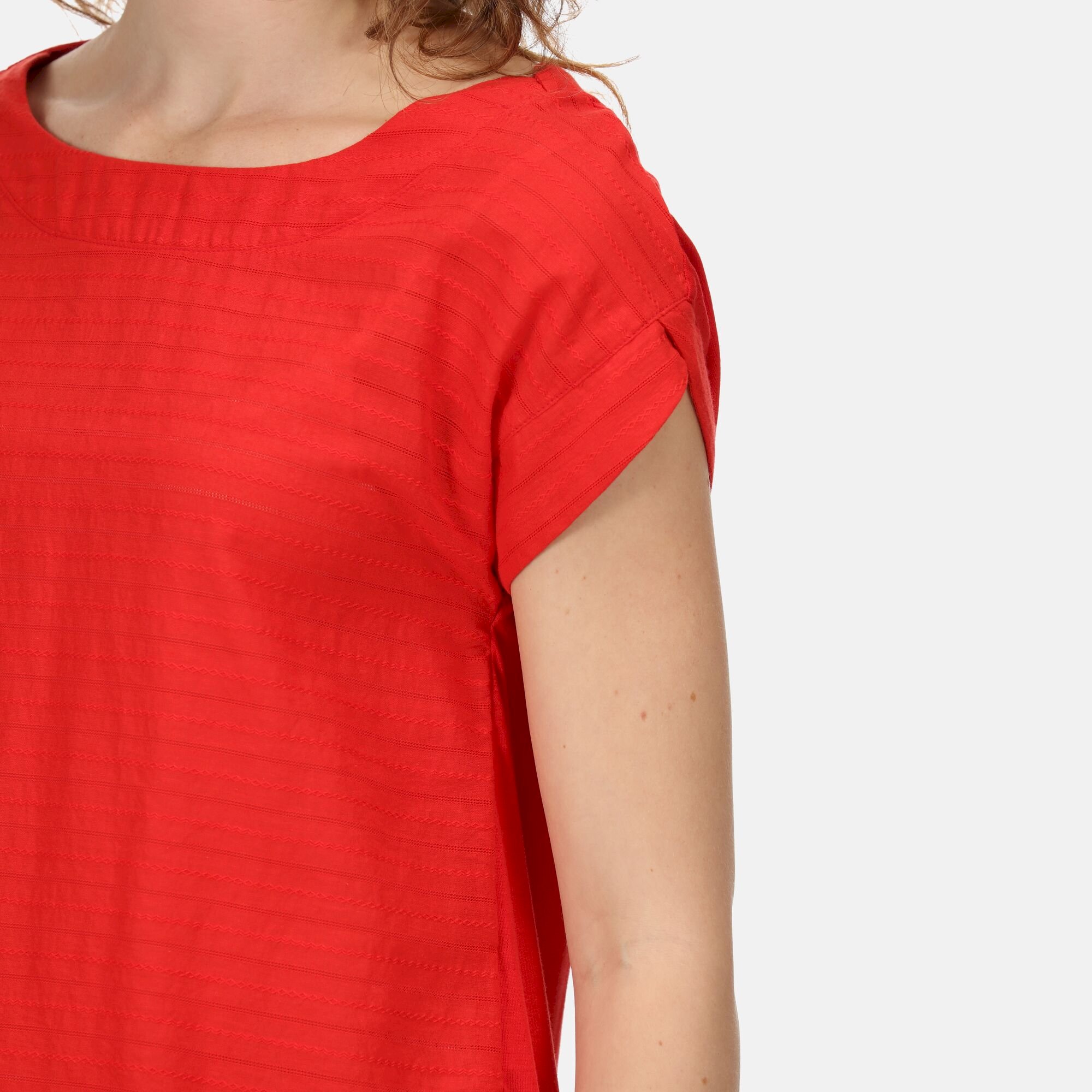 Women's Adine Stripe T-Shirt | True Red