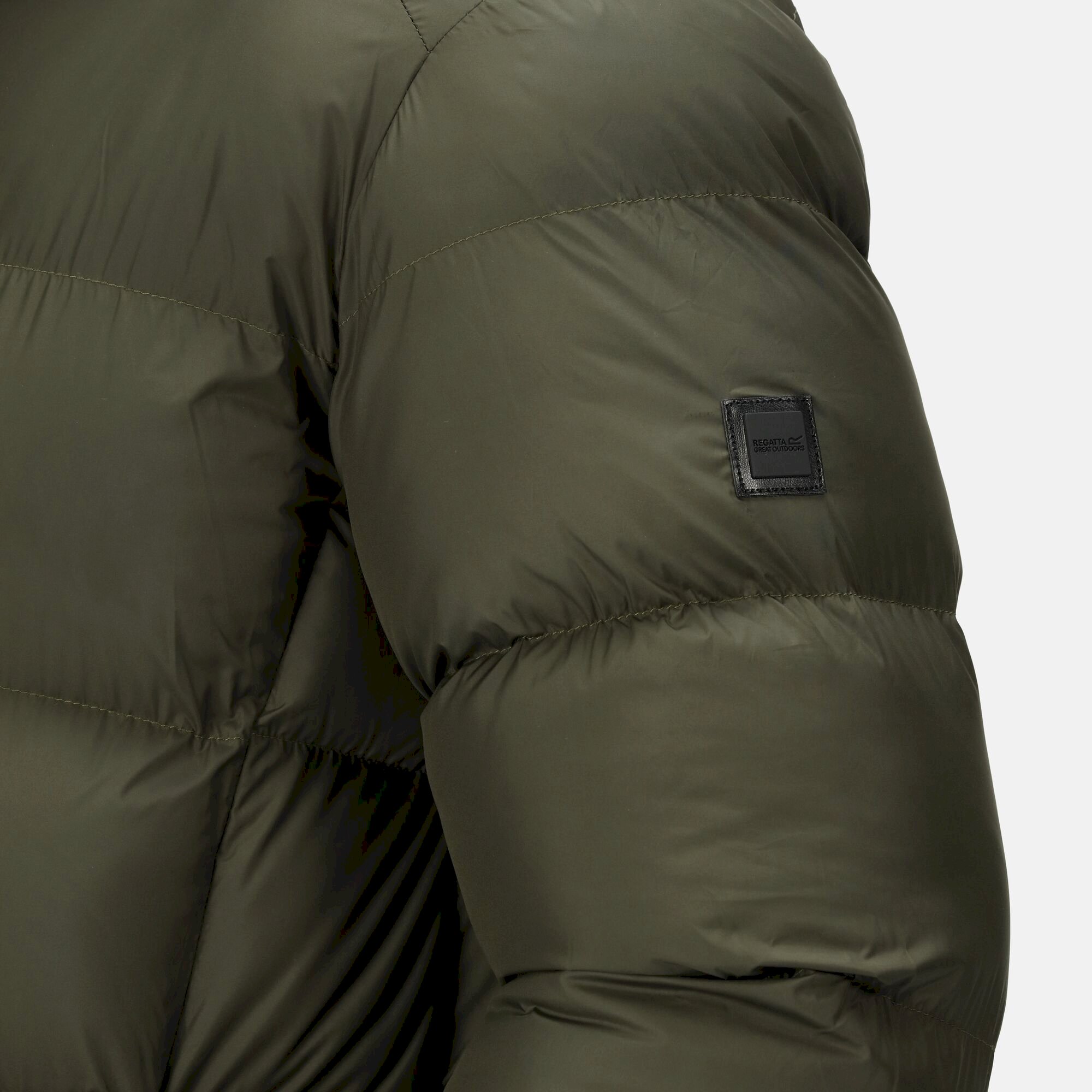 Men's Hallin Longline Quilted Jacket | Dark Khaki