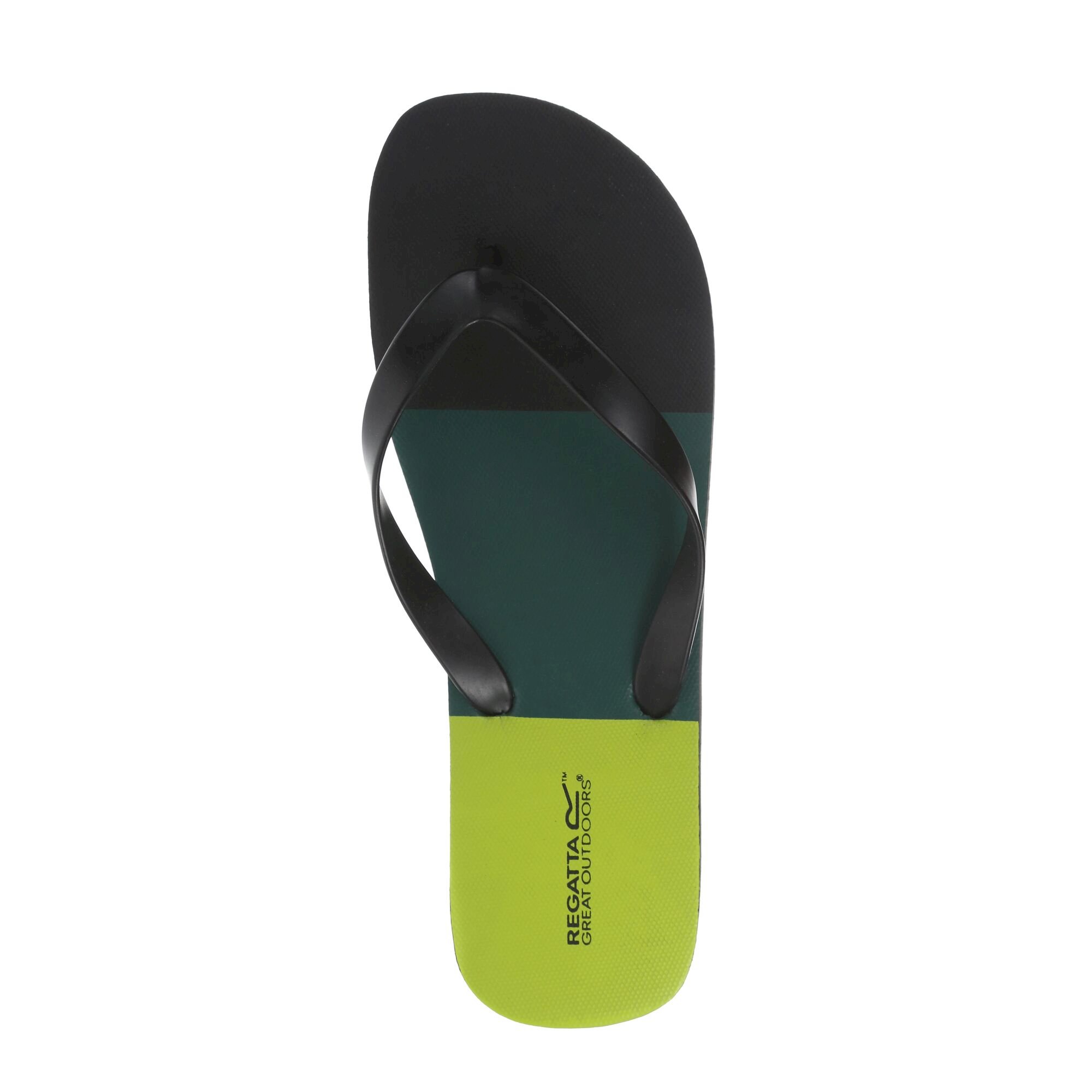 Men's Bali Flip Flops | Bright Kiwi Black