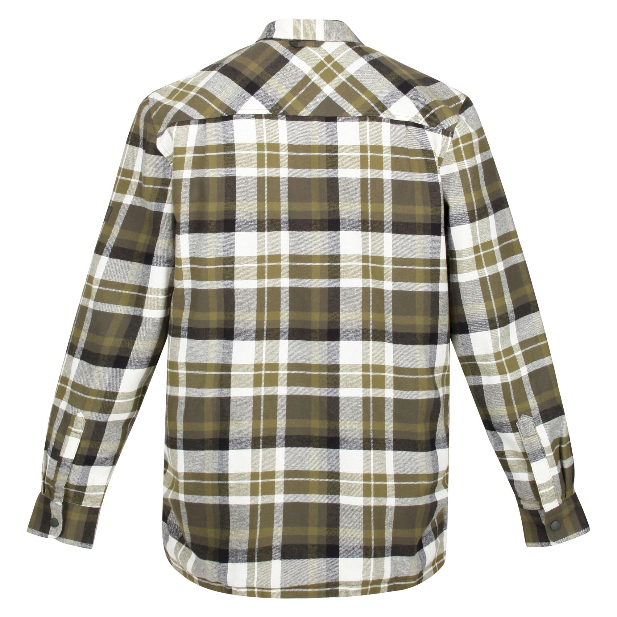 Men's Thamos Long Sleeved Checked Shirt | Dark Khaki Check