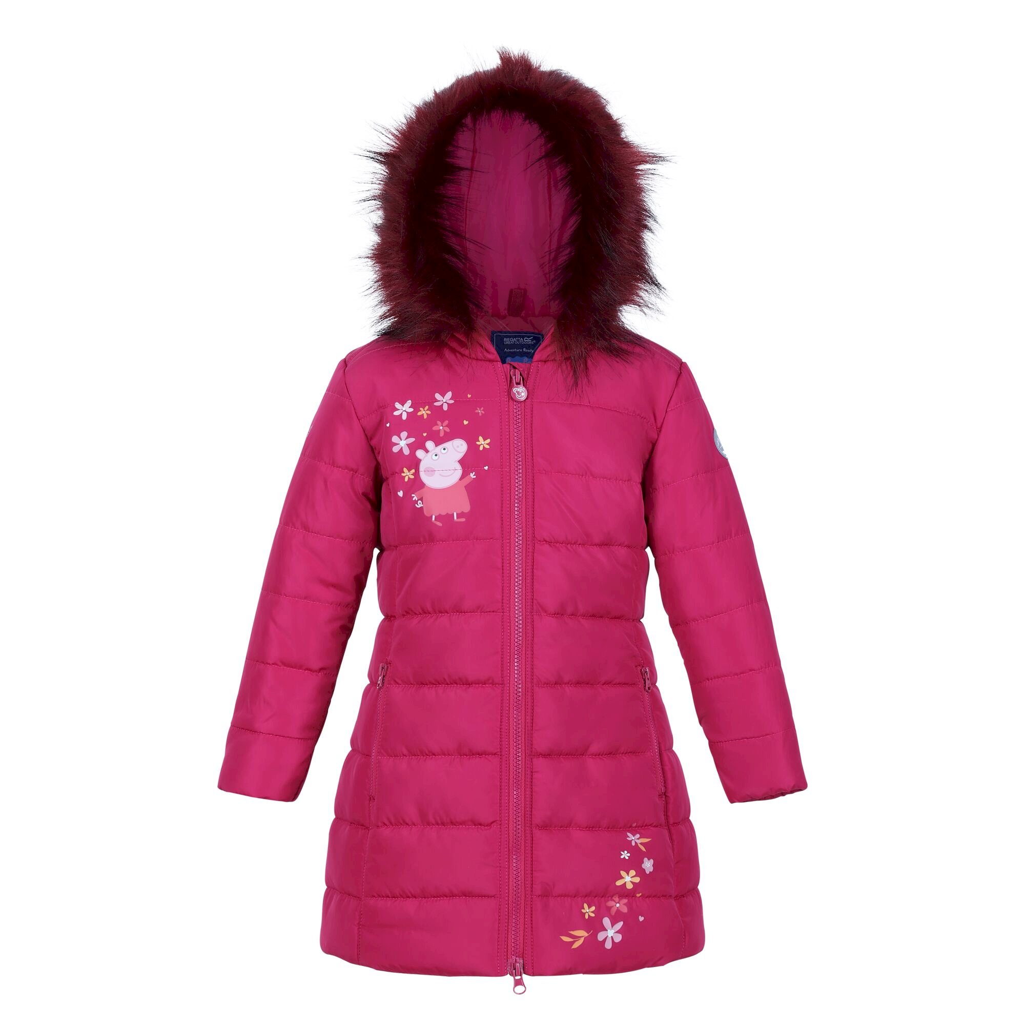 Girls' Peppa Padded Jacket | Berry Pink