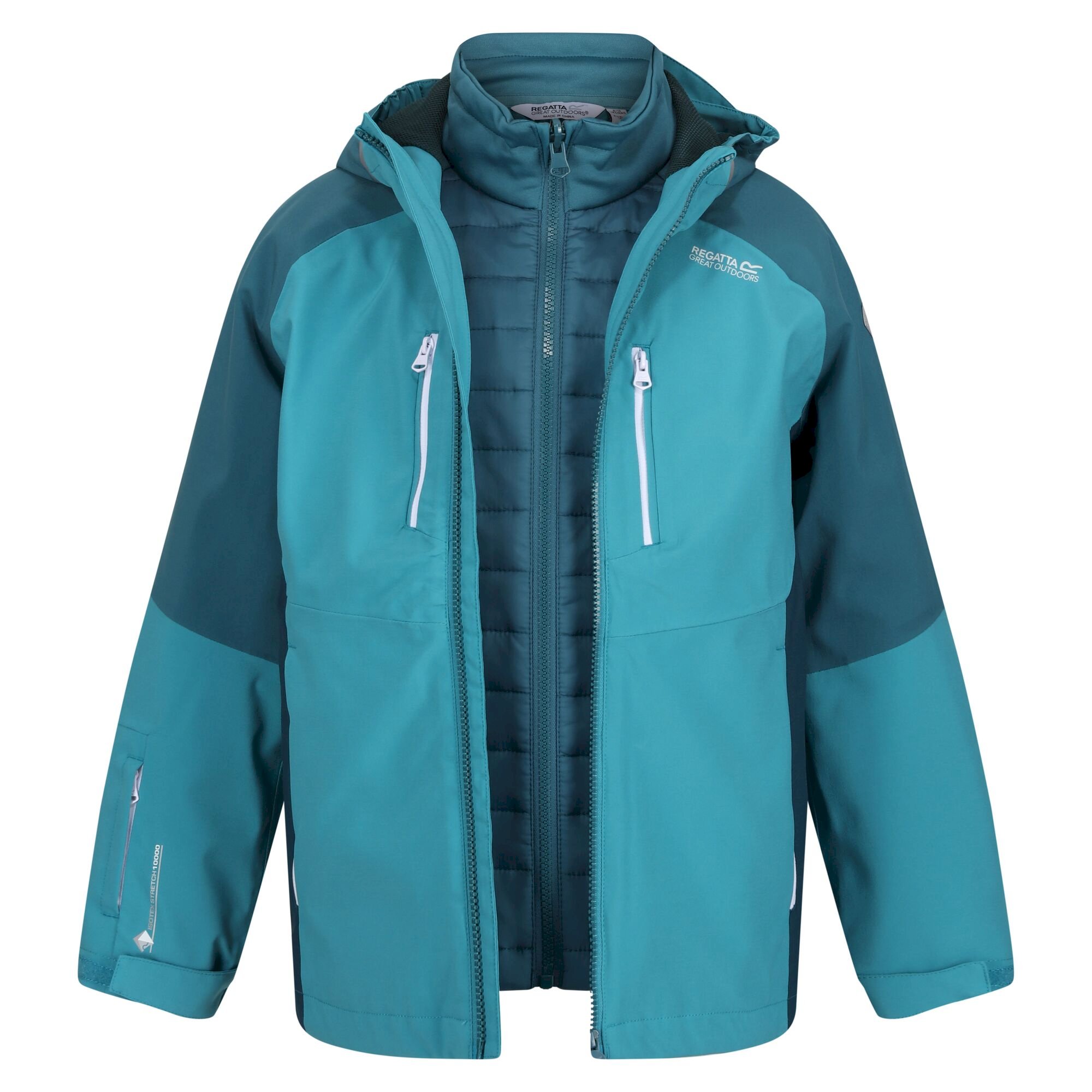 Kids' Hydrate VII 3-In-1 Waterproof Jacket | Pagoda Blue Dragonfly
