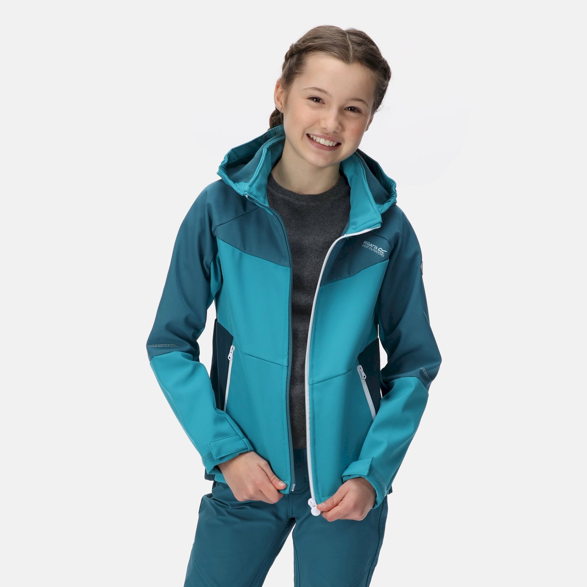 Kids Eastcott II Softshell Jacket | Pagoda Blue Dragonfly