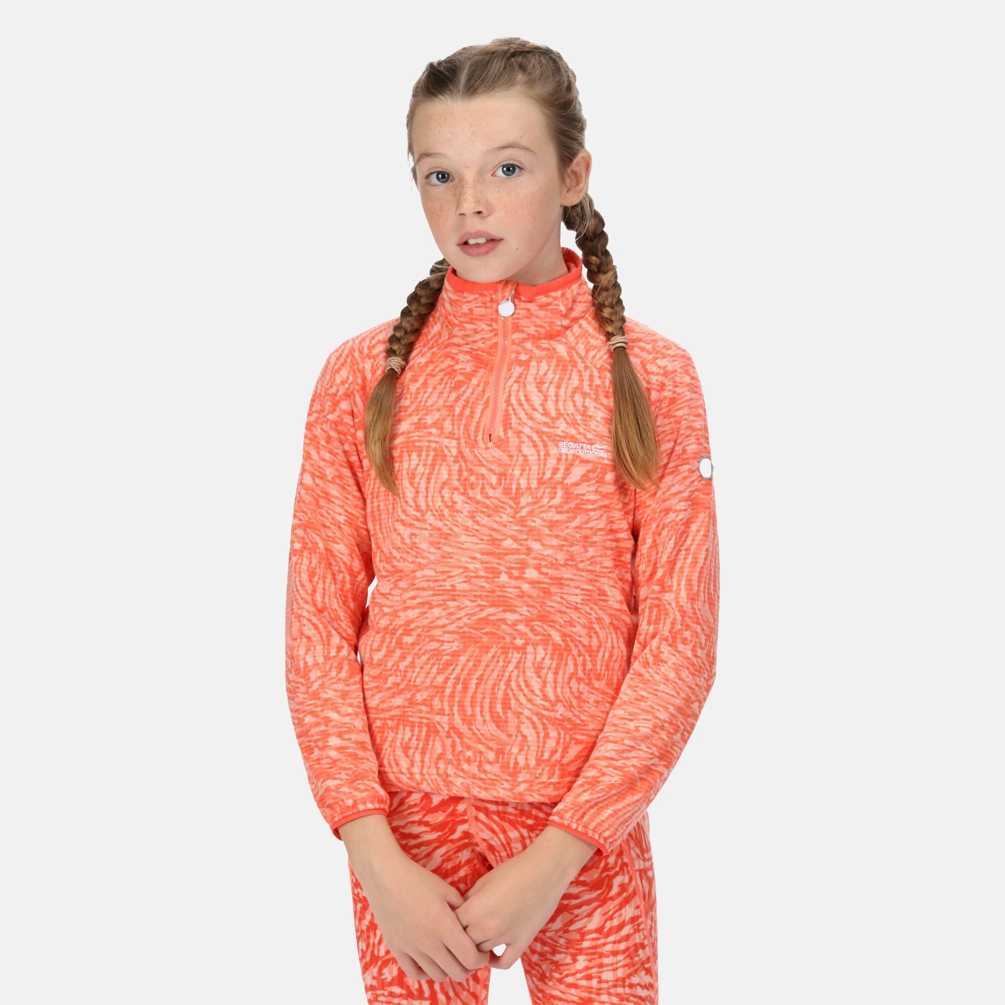 Kids' Highton Half Zip Fleece | Fusion Coral Animal