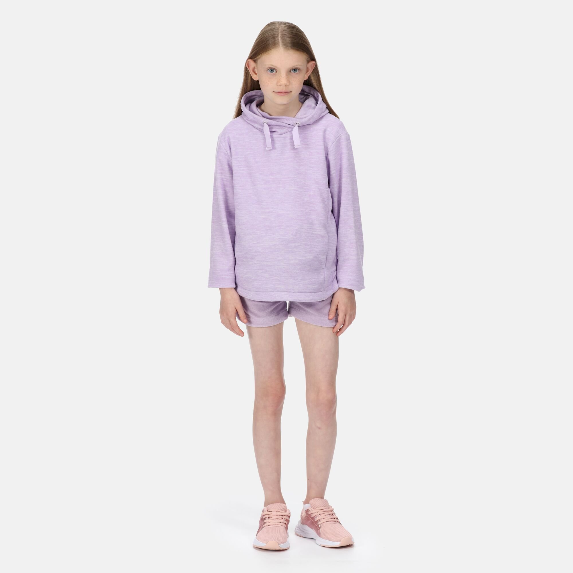 Kids' Kalina Hooded Fleece | Pastel Lilac Marl