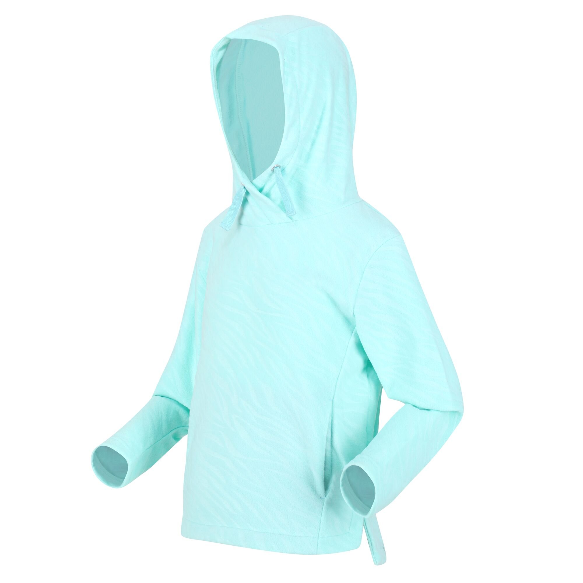 Kids' Kalina Hooded Fleece | Aruba Blue Embossed Zebra