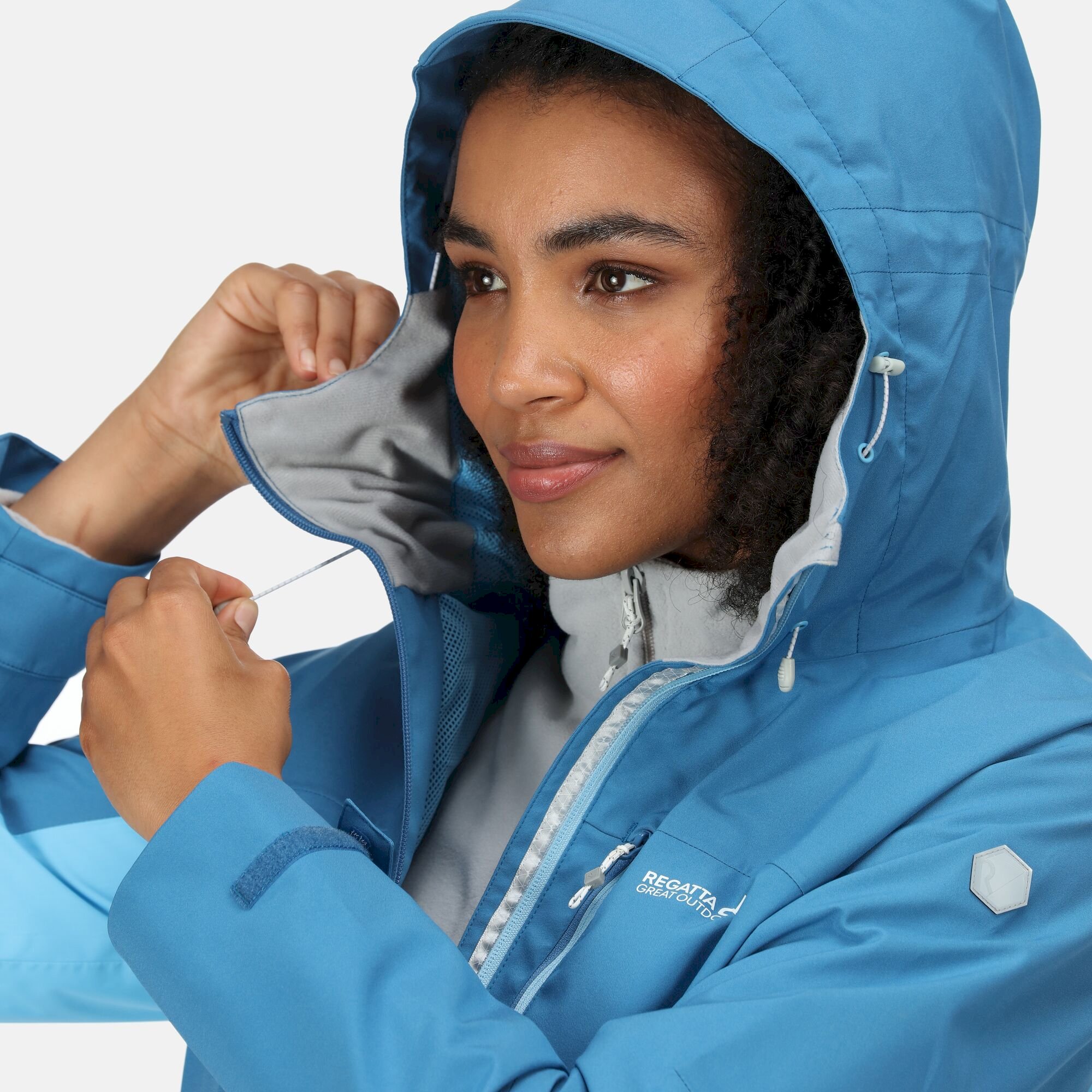 Women's Highton Stretch III Waterproof Jacket | Vallarta Blue Ethereal Blue