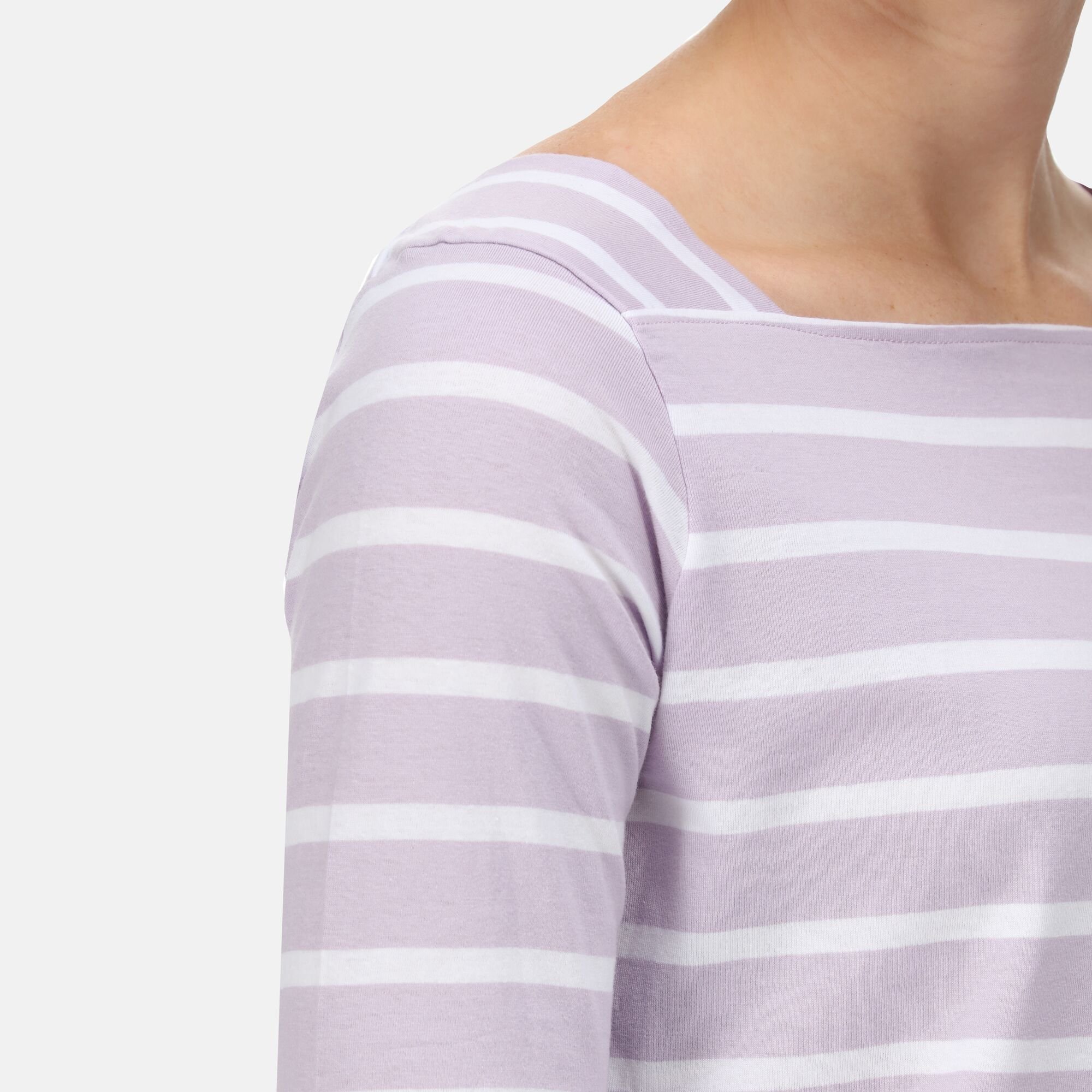 Women's Polexia Square Neck Top | Pastel Lilac White