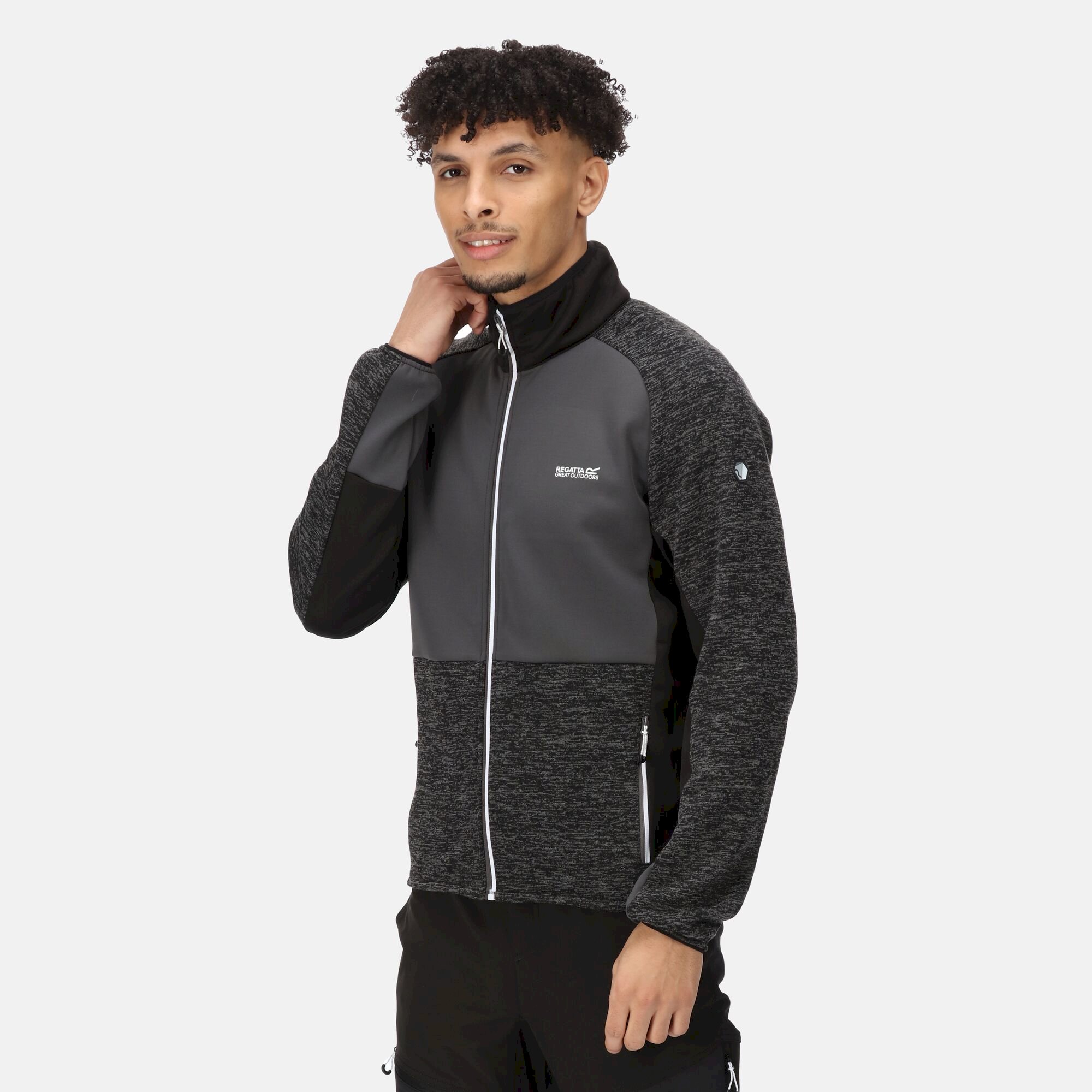 Men's Coladane IV Full Zip Fleece | Black Dark Grey
