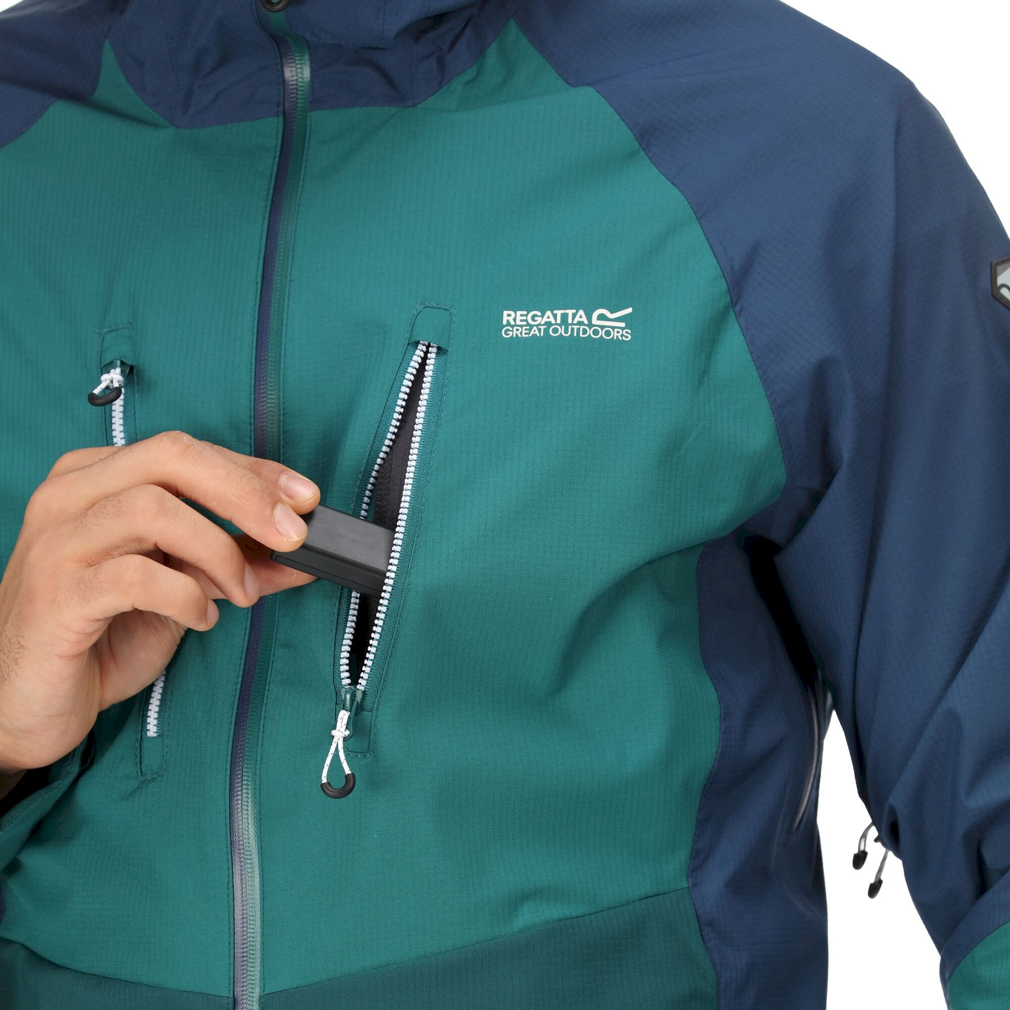 Men's Sacramento VIII Waterproof Jacket | Admiral Blue Pacific Green