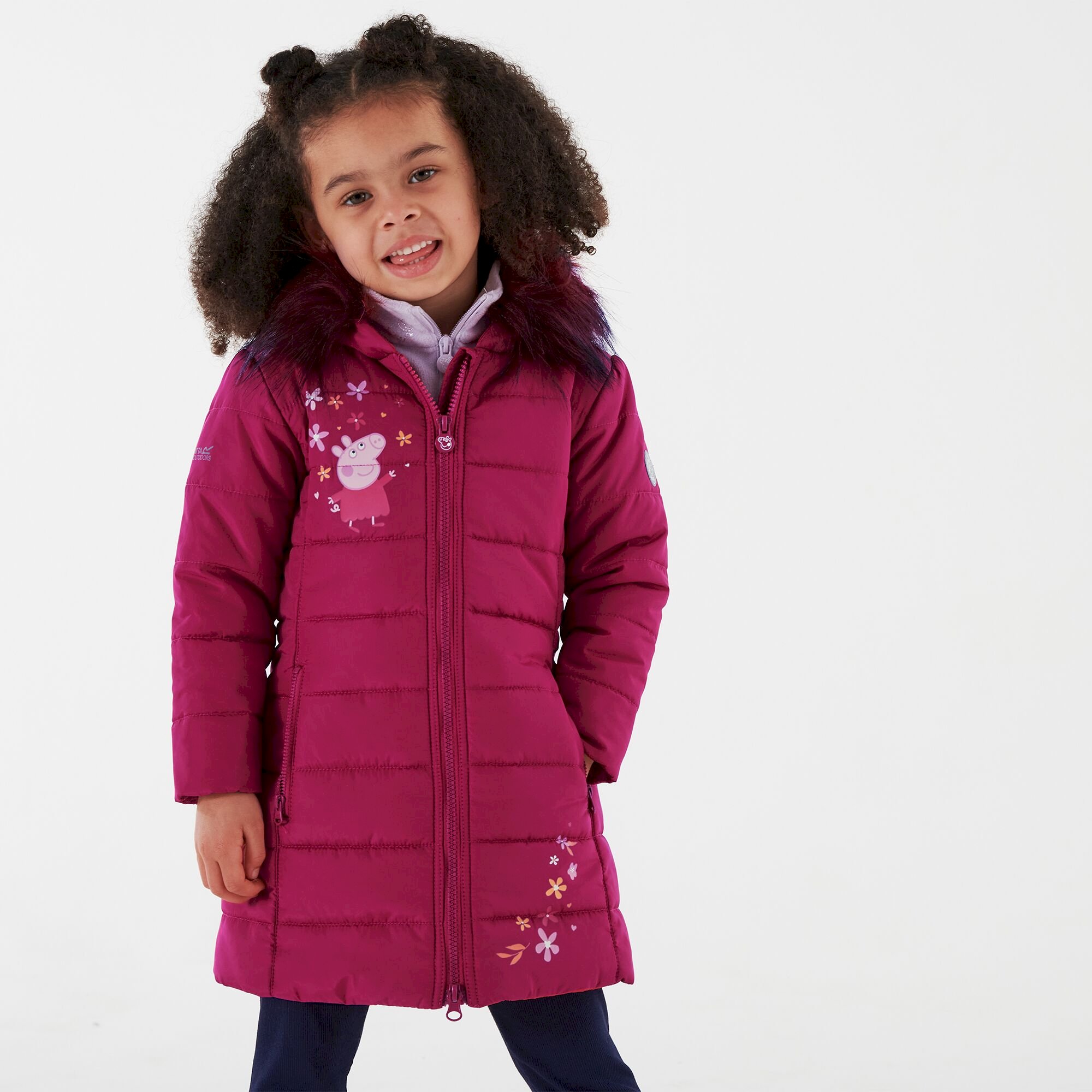 Girls' Peppa Padded Jacket | Berry Pink