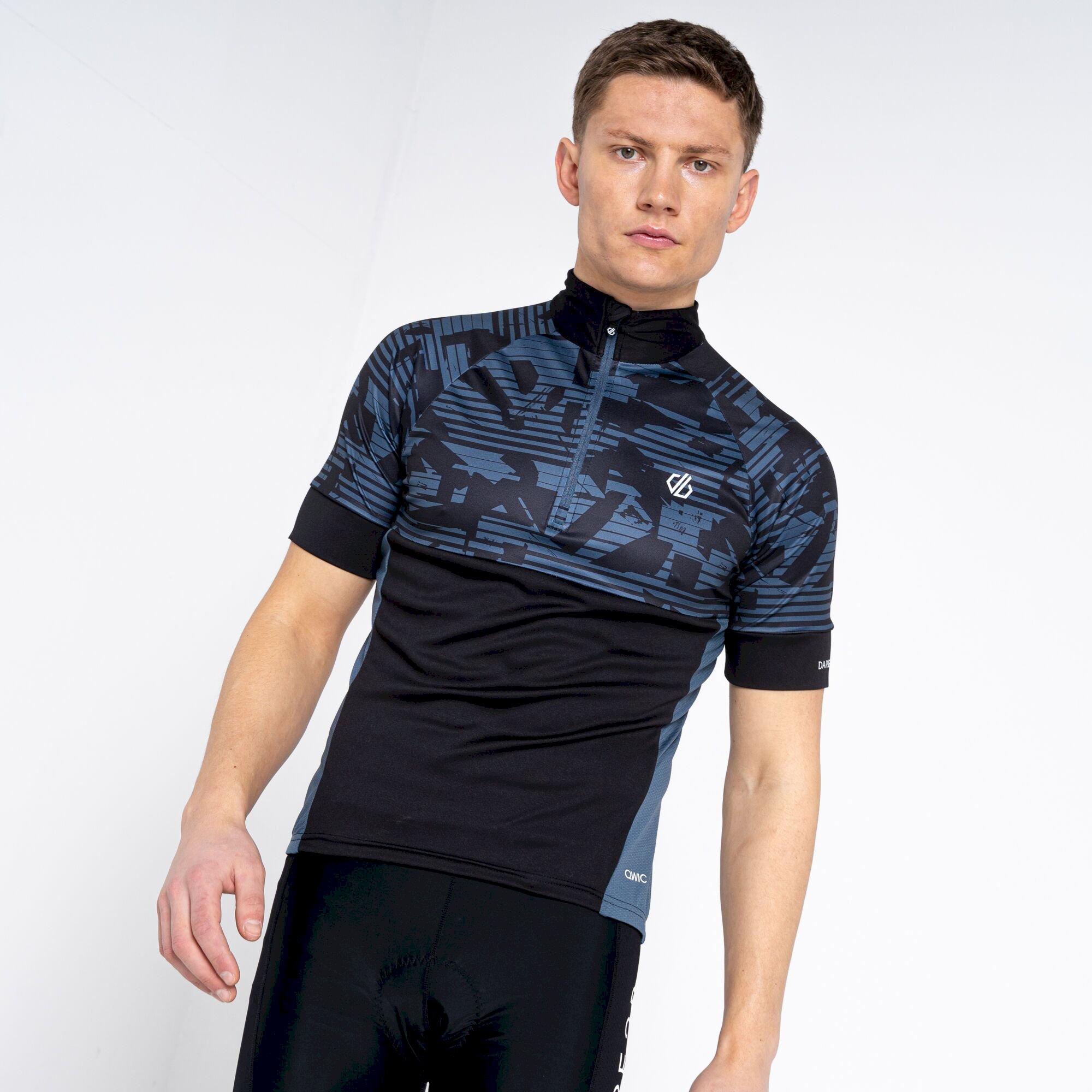 Dare 2b - Men's Stay The Course II Cycling Jersey | Black Downshift Print