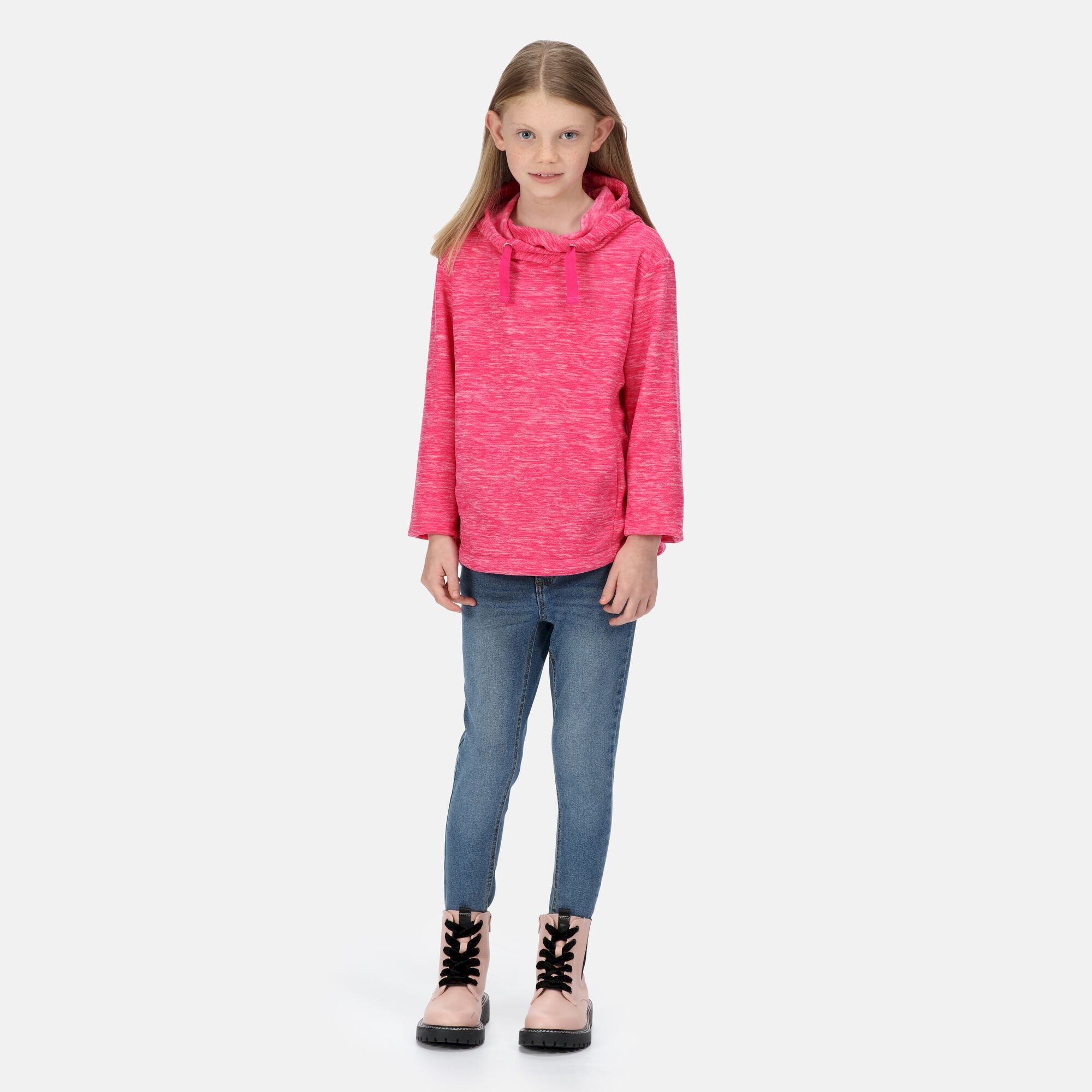 Kids' Kalina Hooded Fleece | Pink Fusion Marl