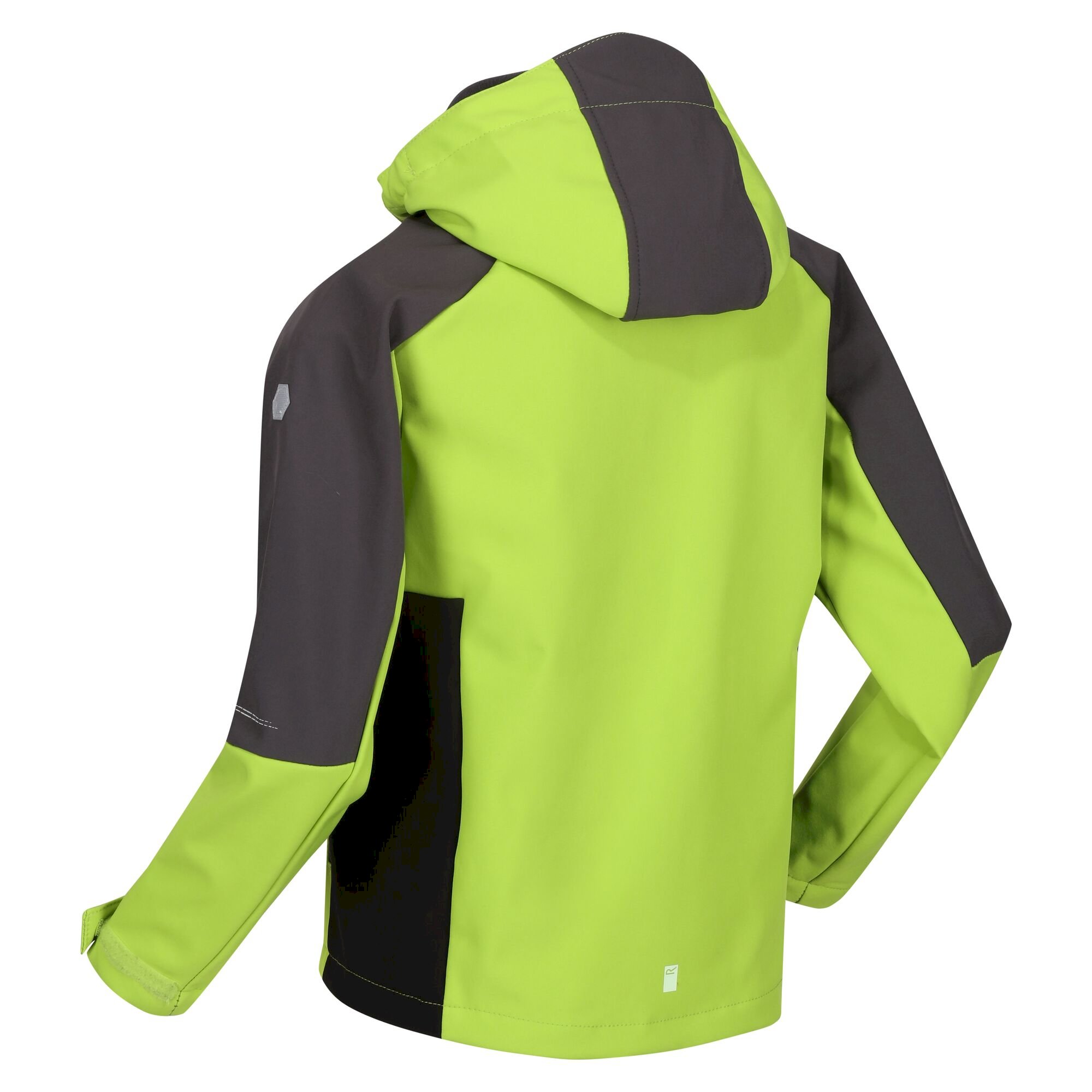 Kids Eastcott II Softshell Jacket | Bright Kiwi Dark Grey Black