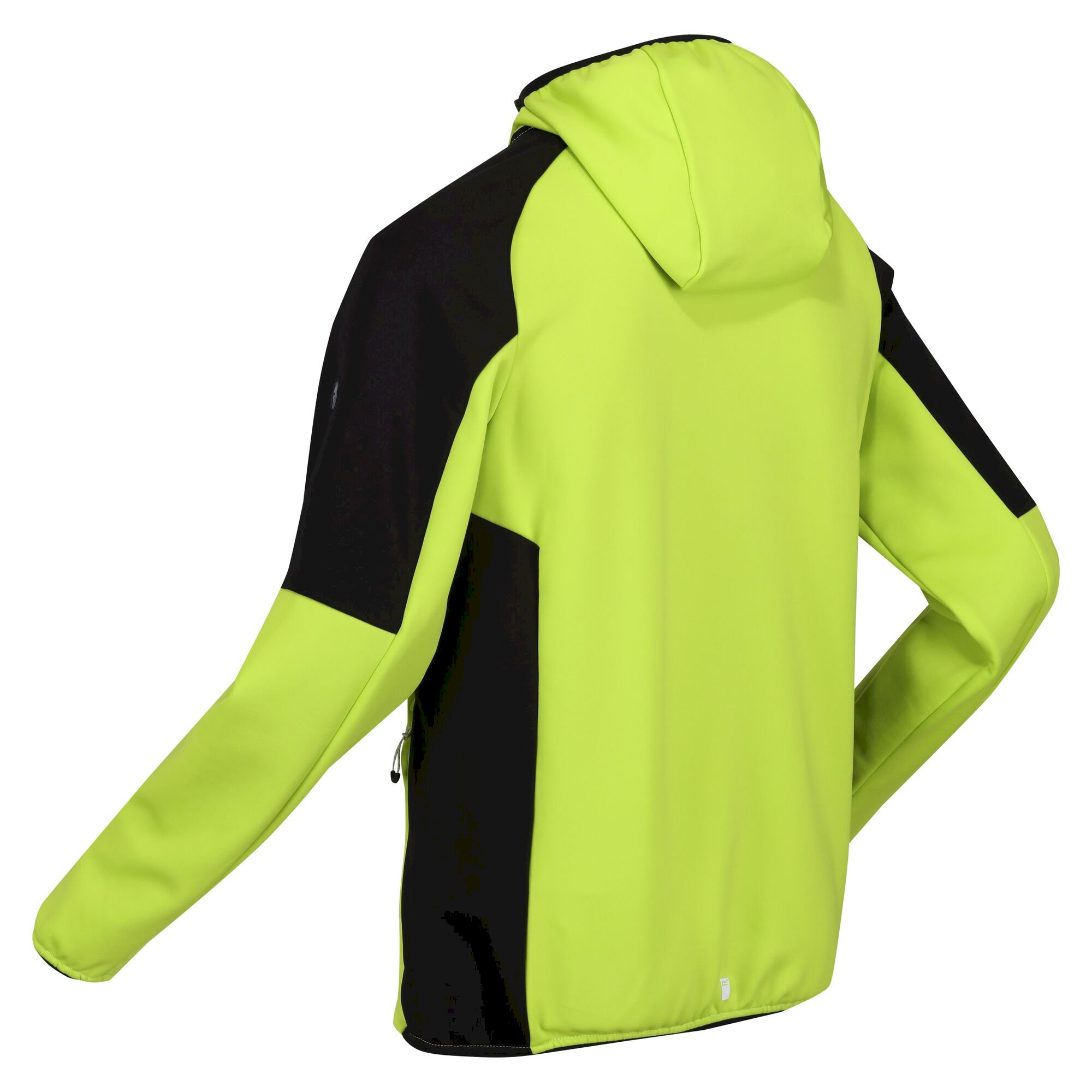 Men's Attare Softshell Hooded Jacket | Bright Kiwi Dark Grey