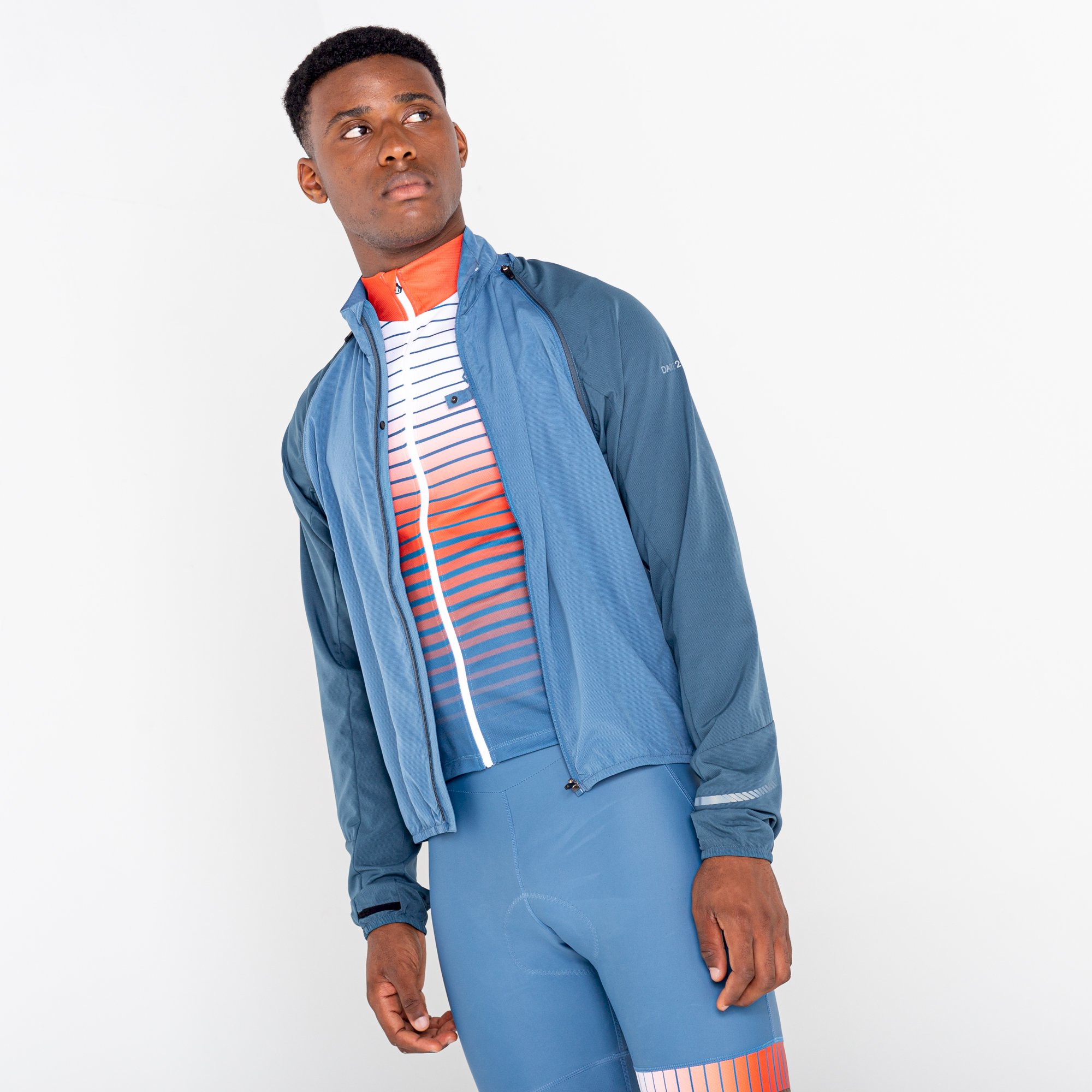 Dare 2b - Men's Oxidate Lightweight Windshell Jacket | Stellar Blue Orion Grey