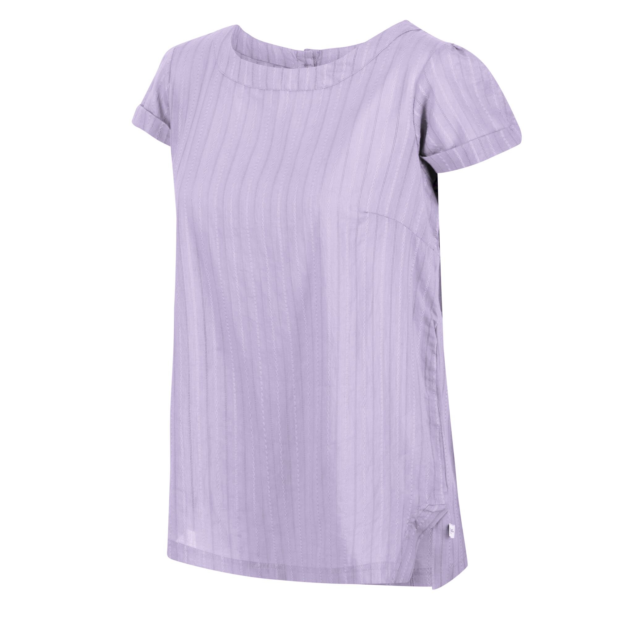 Women's Jaelynn Cotton T-Shirt | Pastel Lilac Dobby