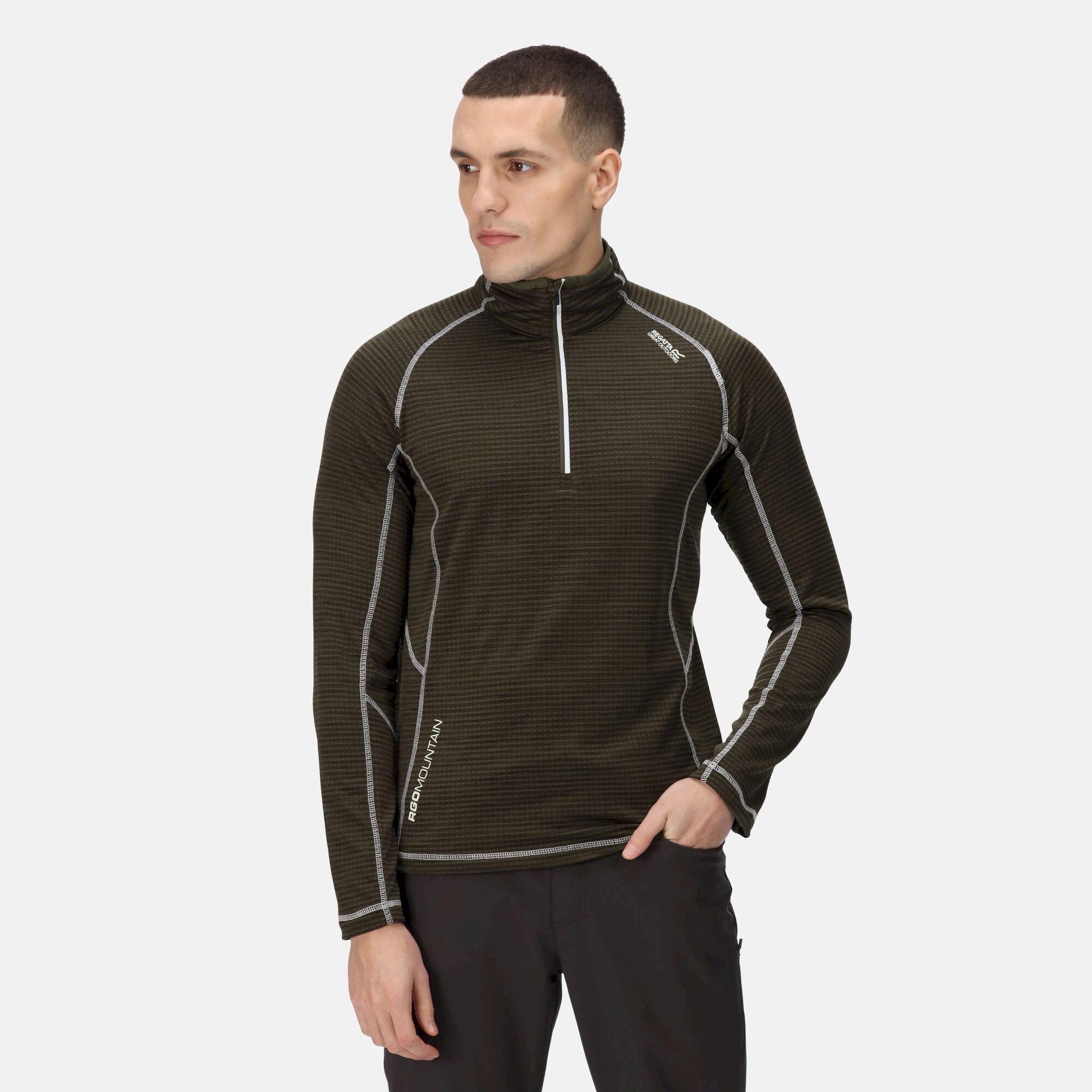 Men's Yonder Half Zip Top | Dark Khaki