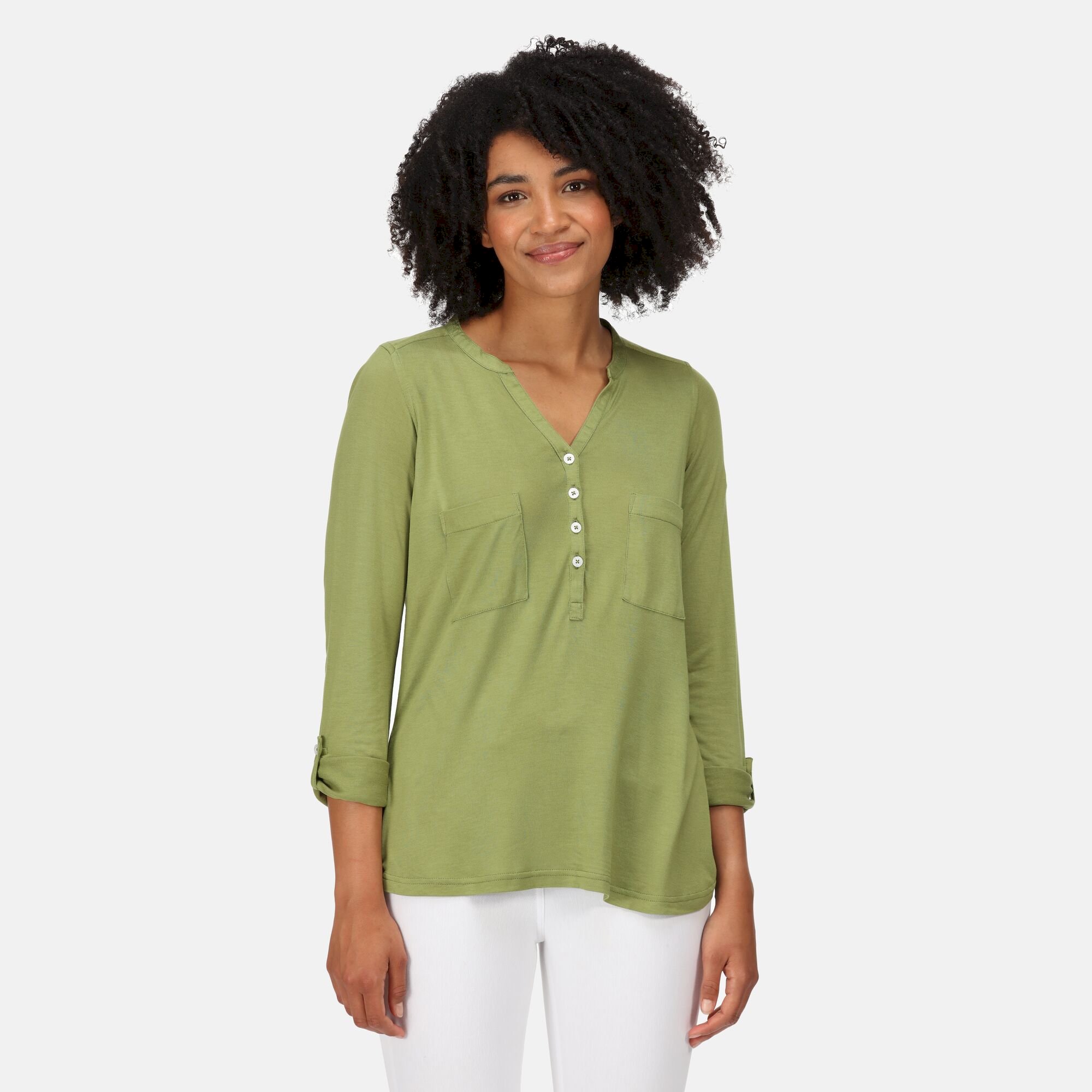 Women's Fflur II 3/4 Sleeve Shirt | Green Fields