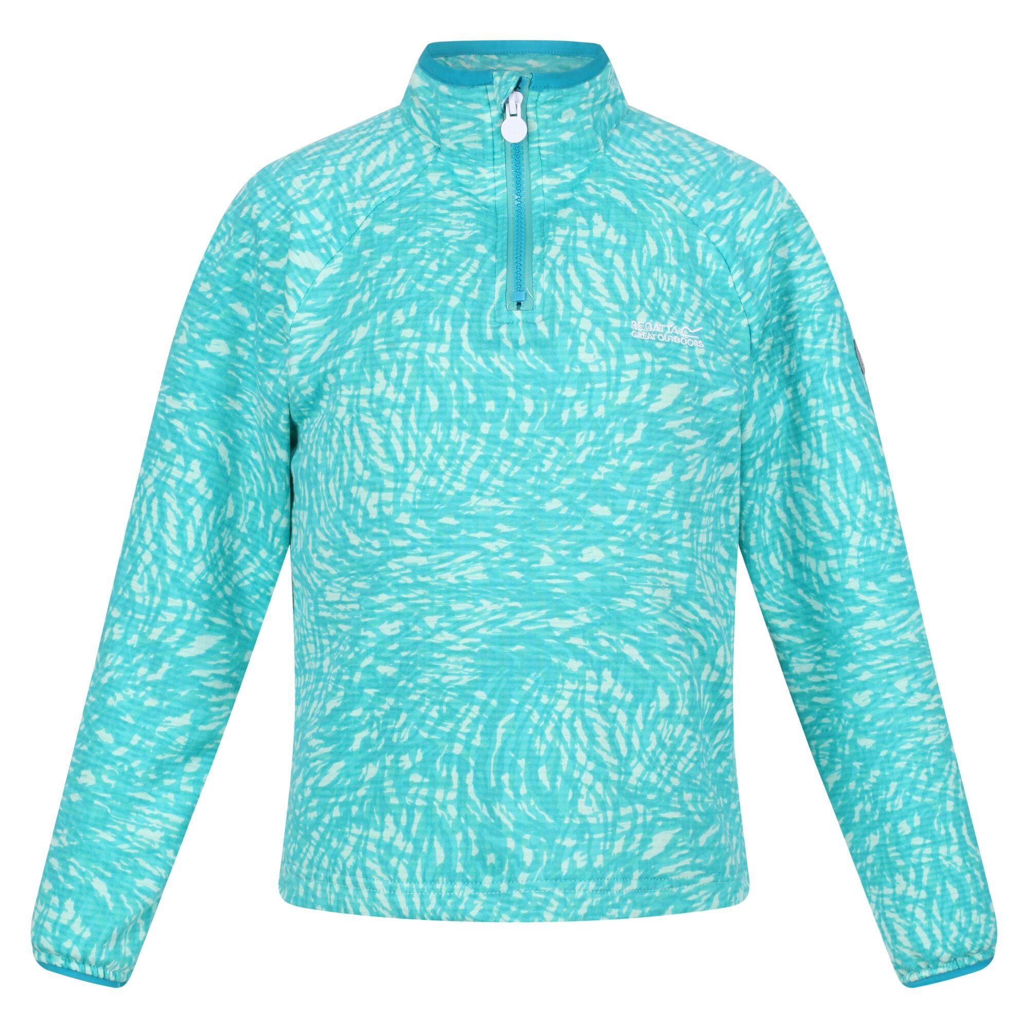Kids' Highton Half Zip Fleece | Turquoise Animal