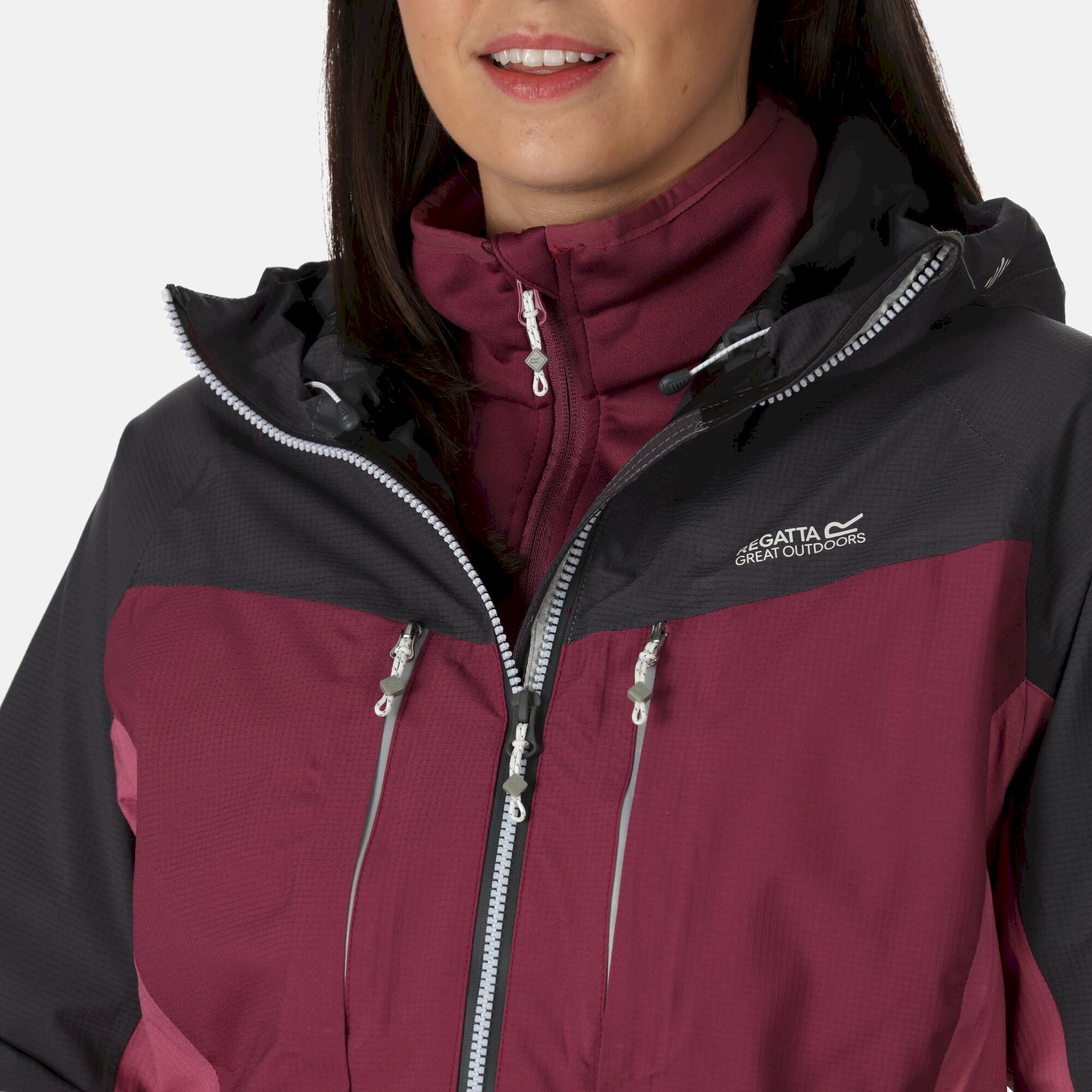 Women's Carletta VII 3-In-1 Waterproof Jacket | Seal Grey Amaranth Haze Violet