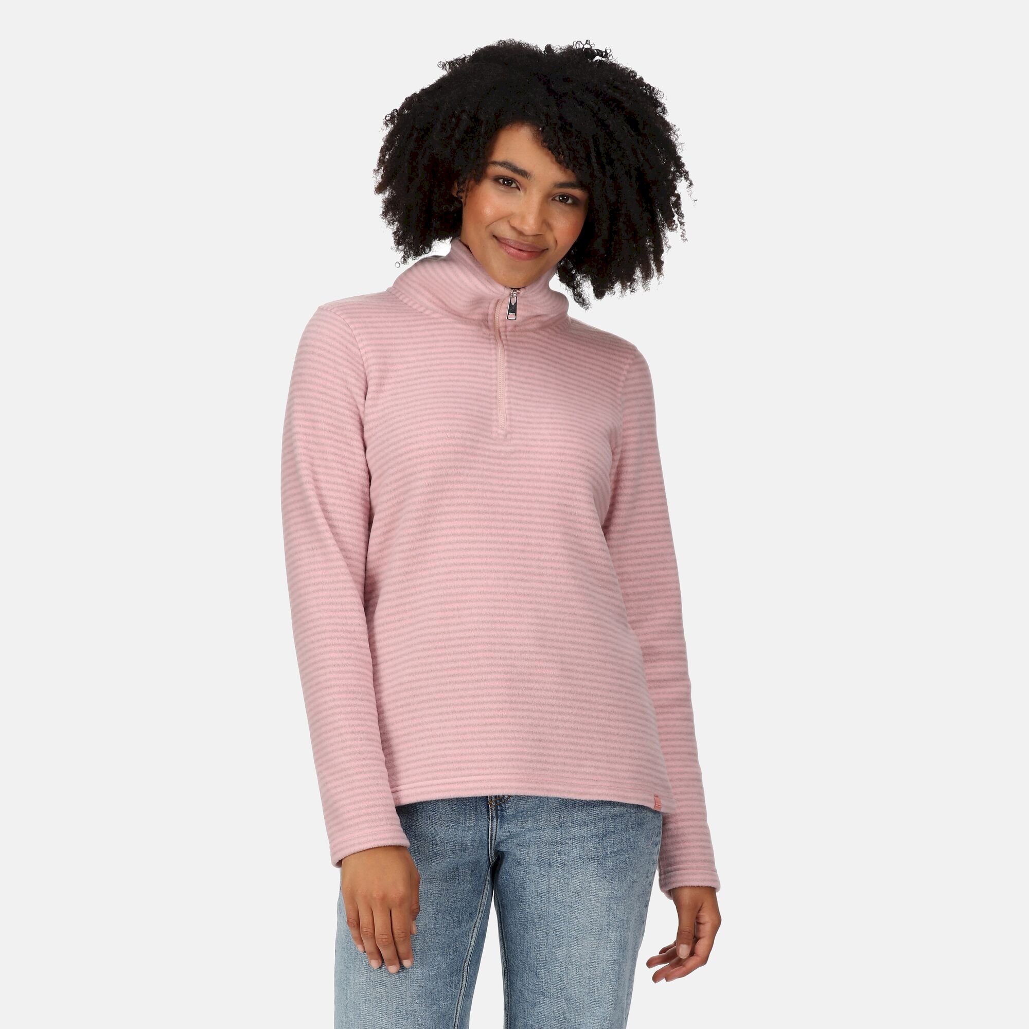 Women's Solenne Half Zip Fleece | Powder Pink