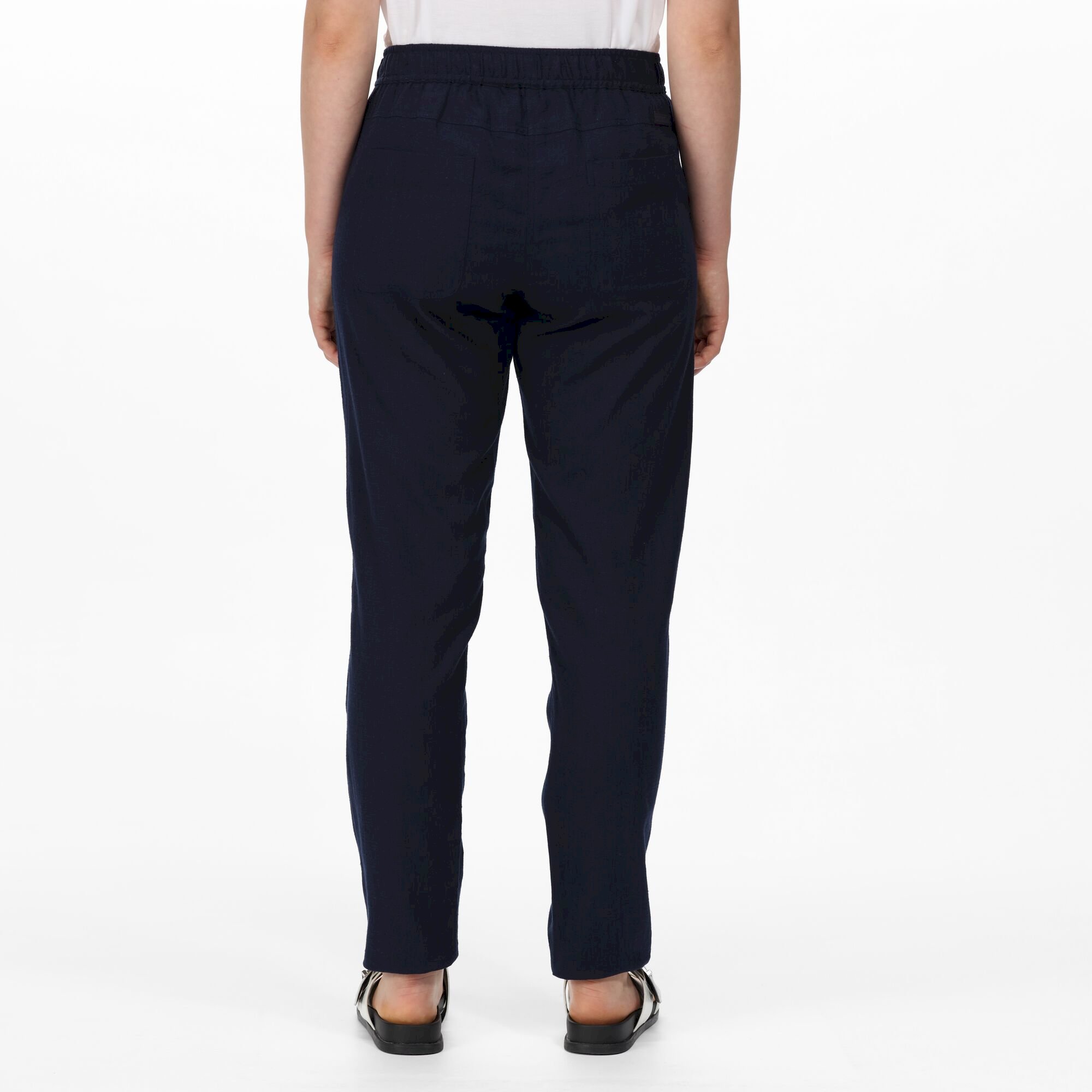 Women's Maida Linen Trousers | Navy