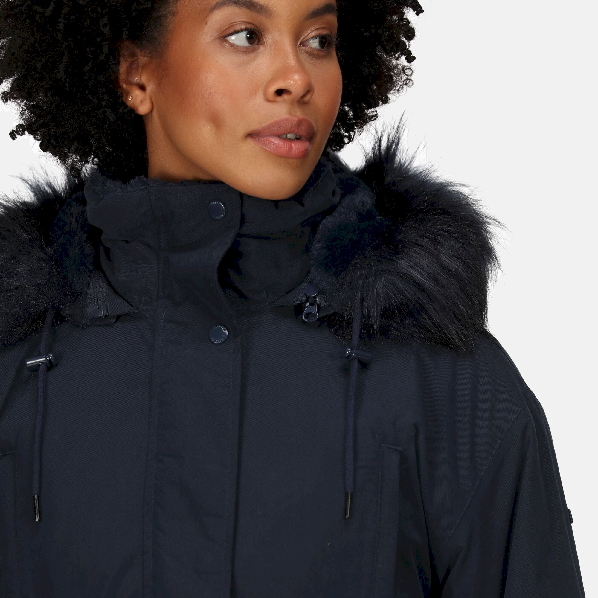 Women's Shiloh Fur Trim Parka Jacket | Navy
