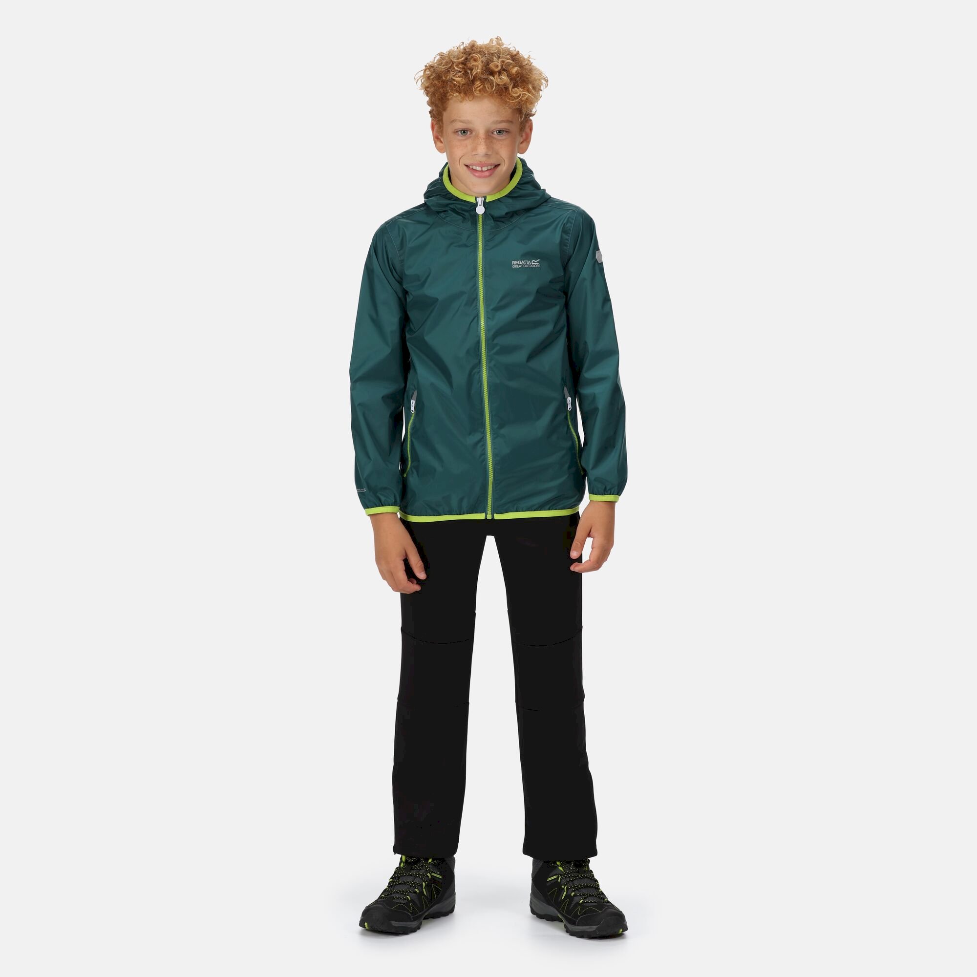 Kids' Lever II Waterproof Packaway Jacket | Pacific Green