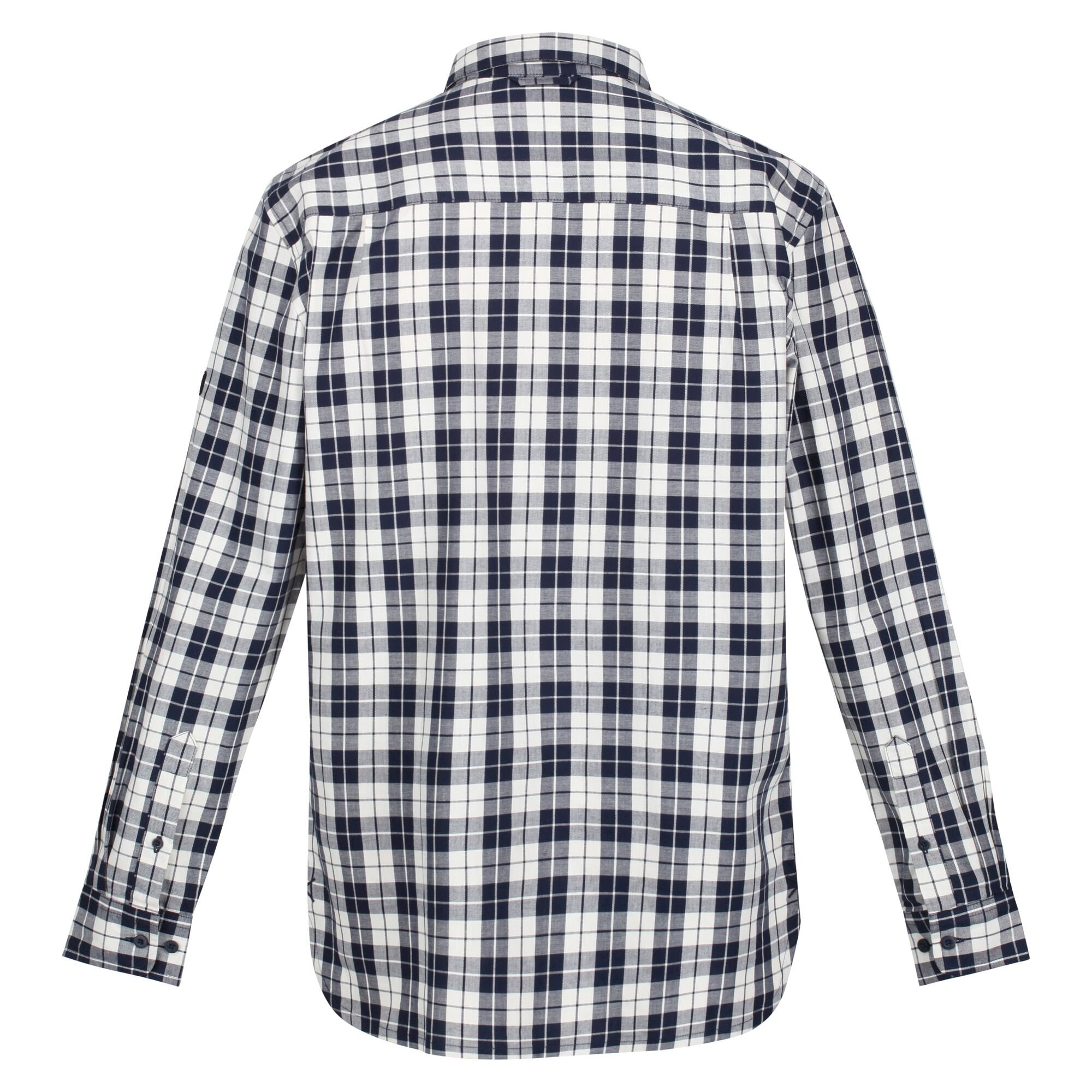 Men's Lance Long Sleeved Checked Shirt | Navy Check