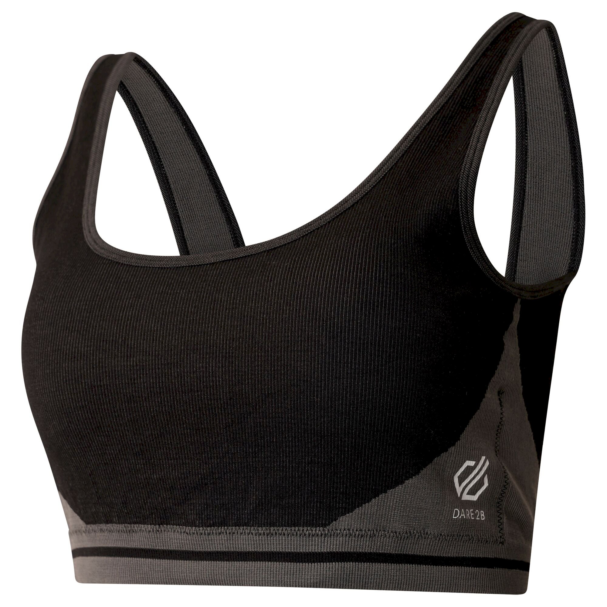 Dare 2b - Women's Don't Sweat It Recycled Bikini Top | Black Charcoal Grey